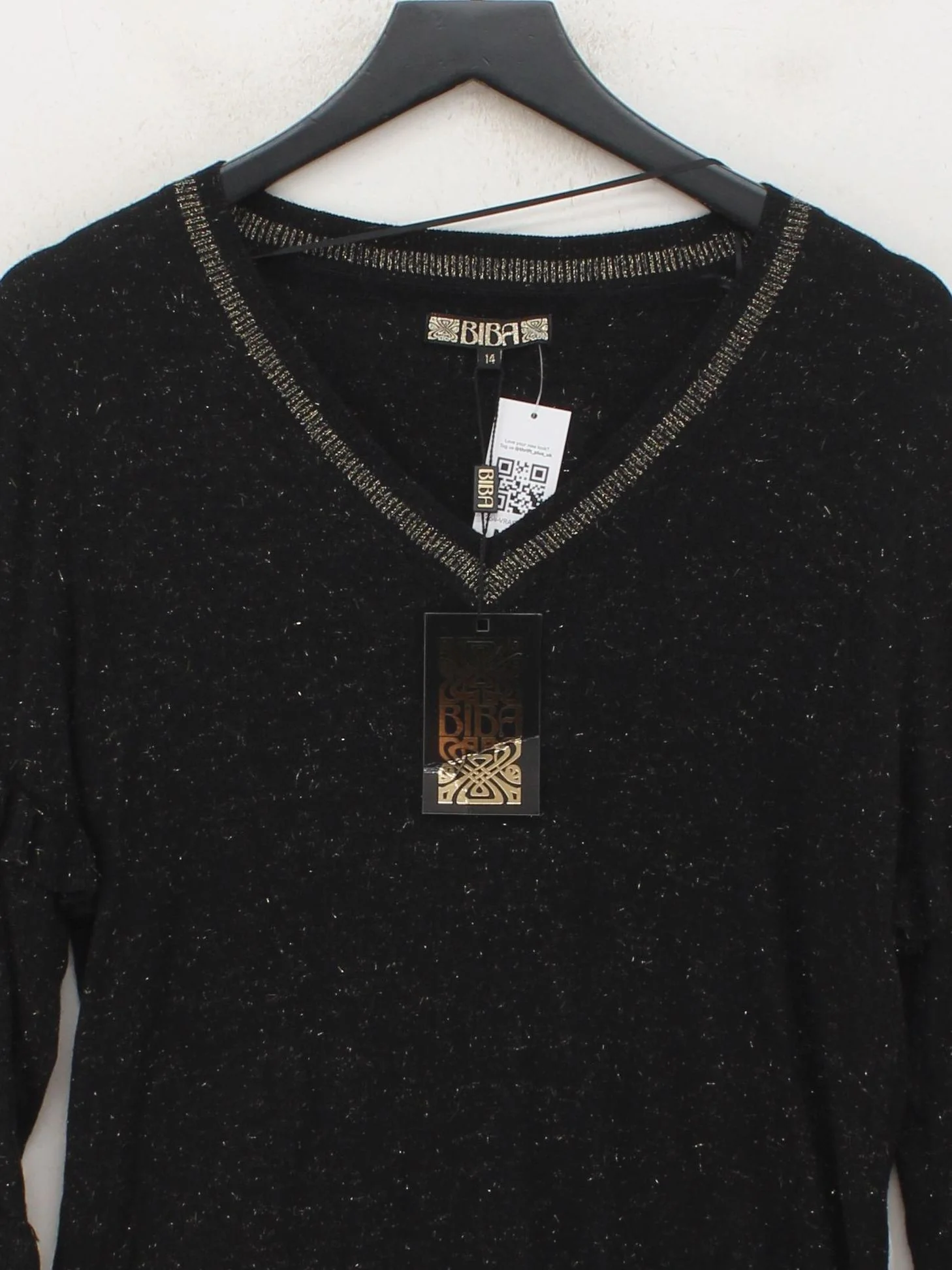 BIBA T-Shirt Mini Dress UK14 in Black - Image 3