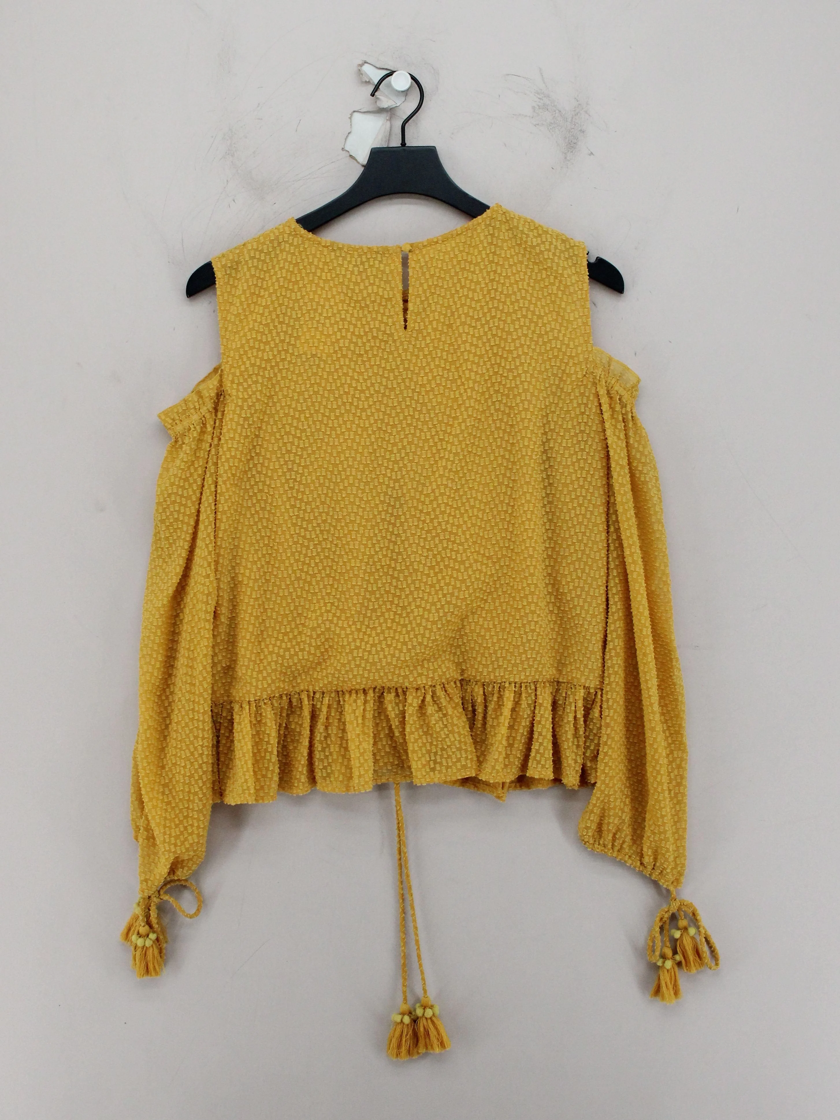 BIBA Women's Top M Yellow 100% Polyester Long Sleeve Round Neck Basic - Image 2