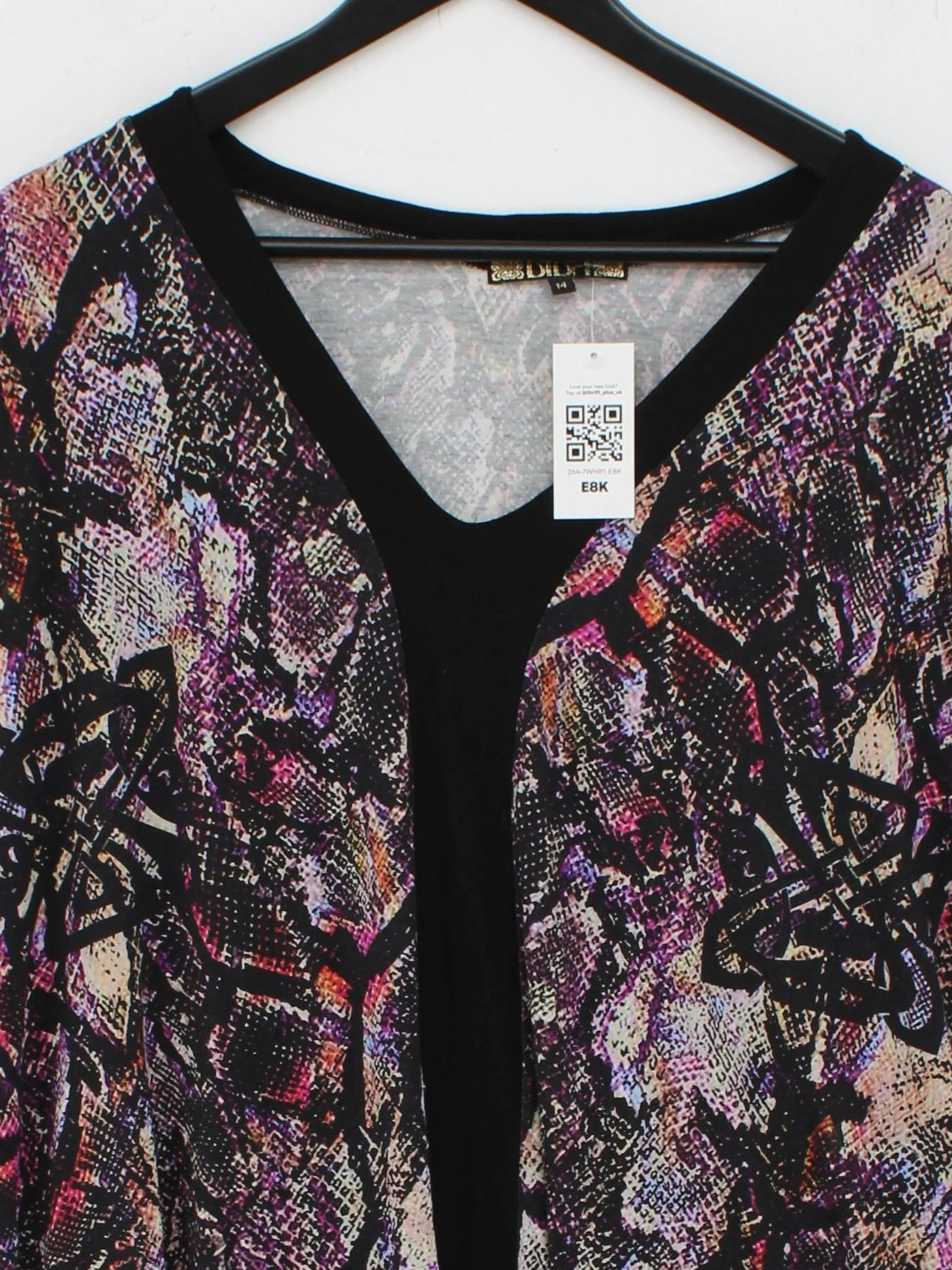 BIBA Women's Top UK 14 Multi Viscose with Elastane Tunic - Image 3