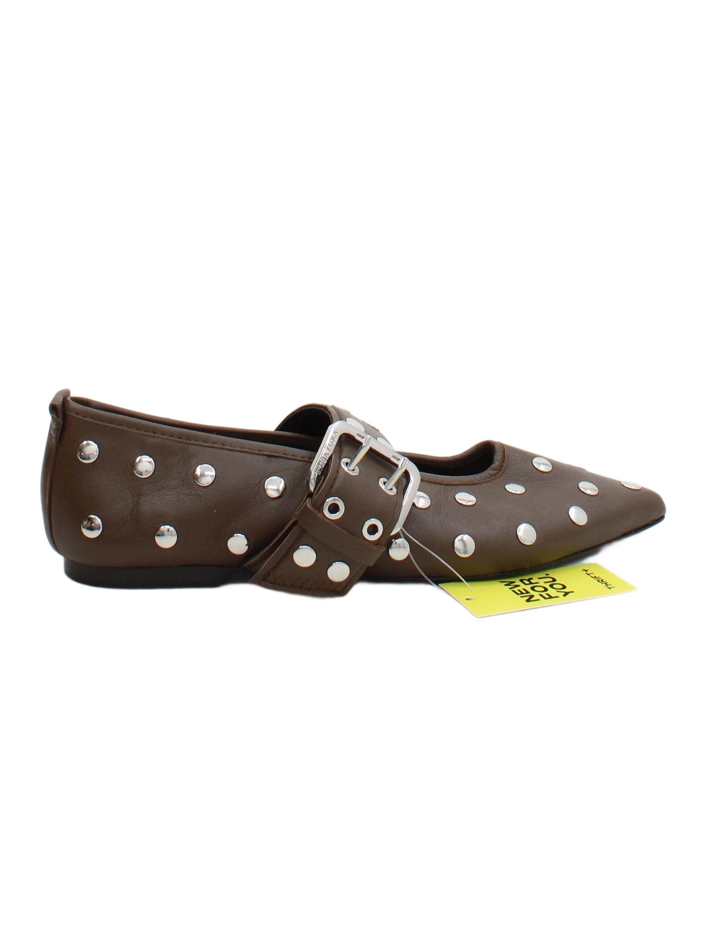 Bimba Y Lola Women's Flat Shoes UK 5 Brown 100% Leather Mary Jane