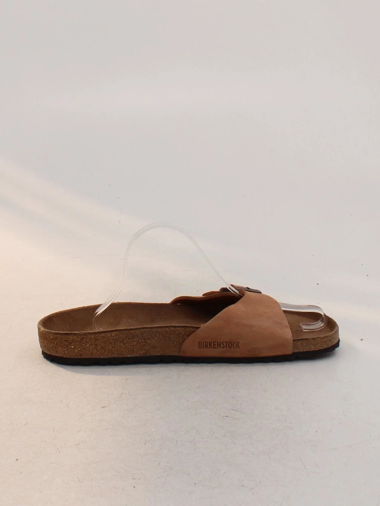 Birkenstock Men's Sandals UK 10 Tan 100% Leather Slider - Image 5