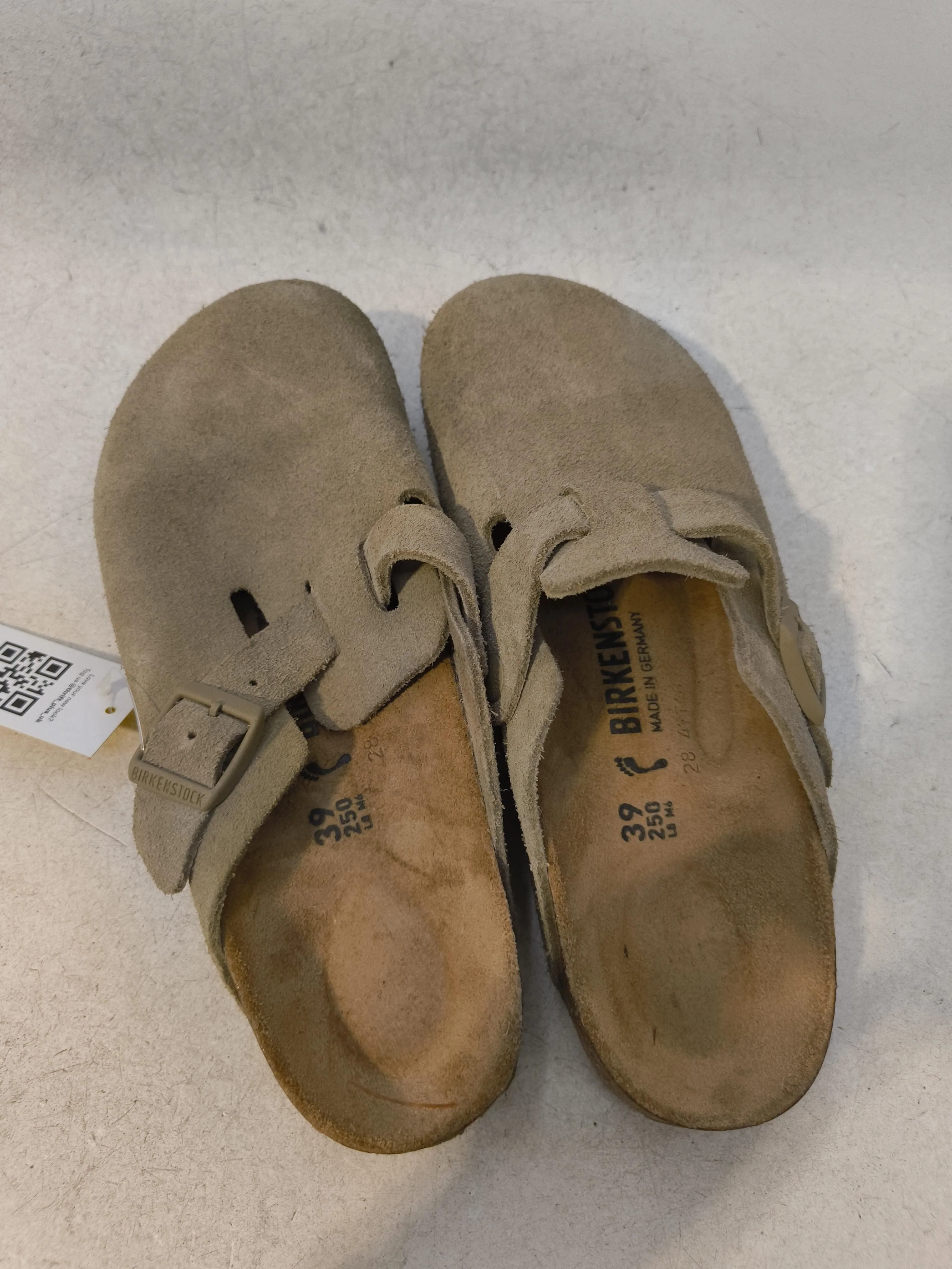 Birkenstock Men's Shoes UK 6 Tan 100% Suede Slider - Image 6