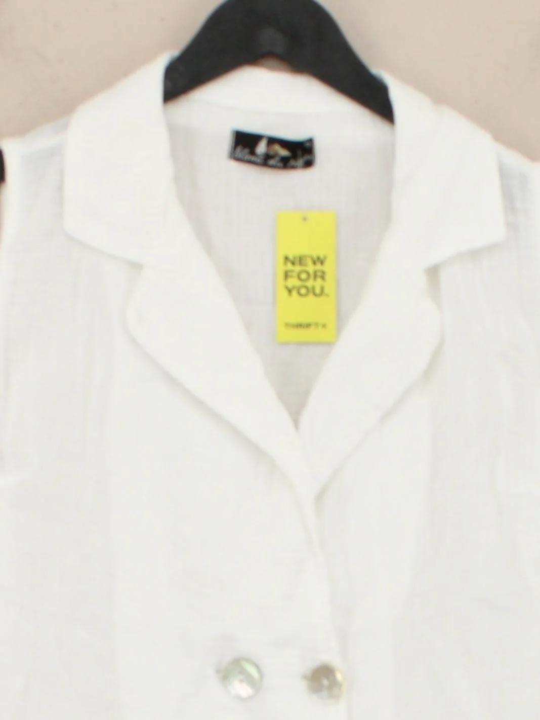 Blanc Du Nil Women's Coat UK 4 White 100% Cotton Overcoat - Image 3