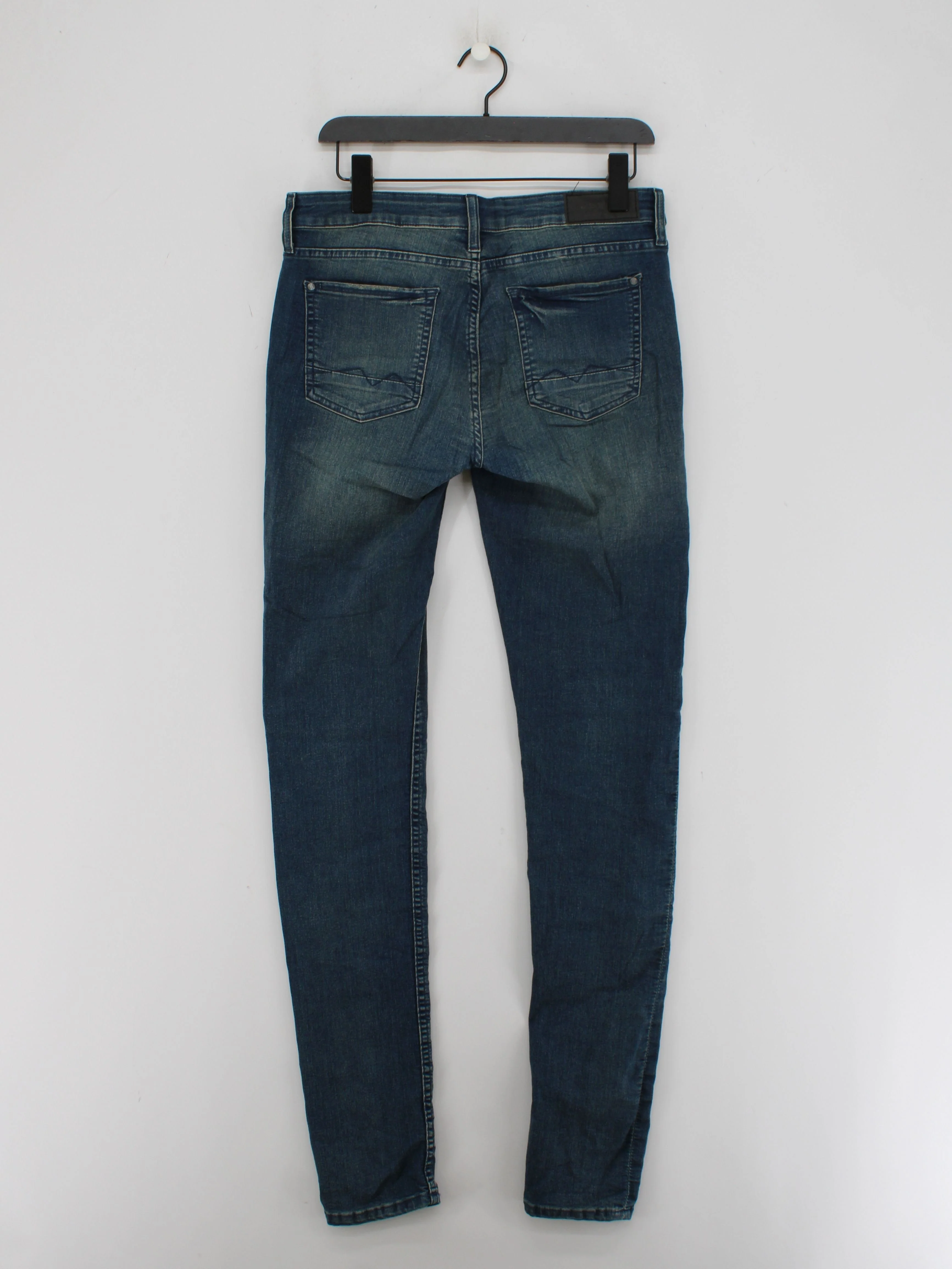 Blend Men's Jeans W 32 in Blue Cotton with Polyester, Elastane Skinny - Image 2