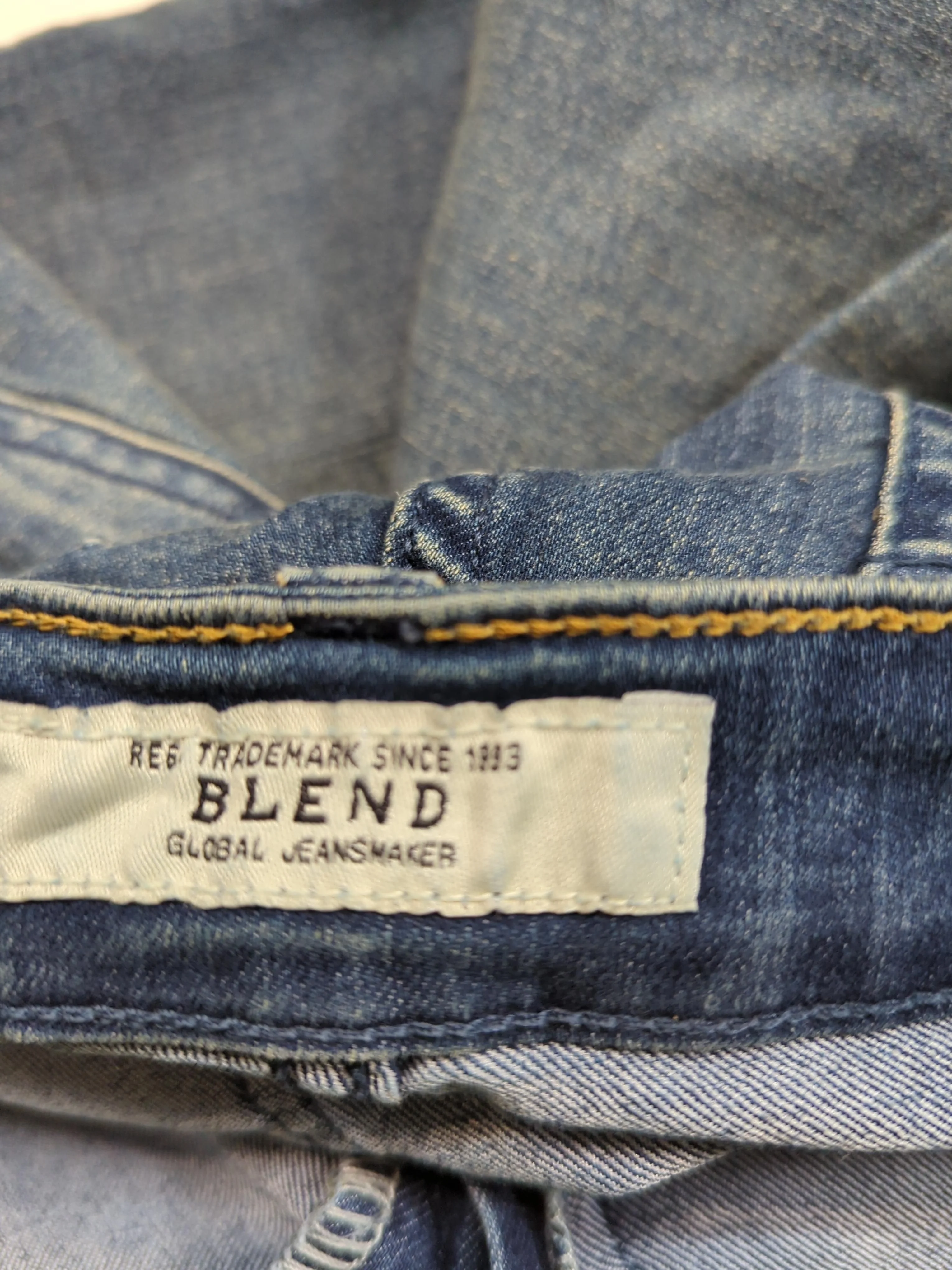 Blend Men's Jeans W 32 in Blue Cotton with Polyester, Elastane Skinny - Image 6