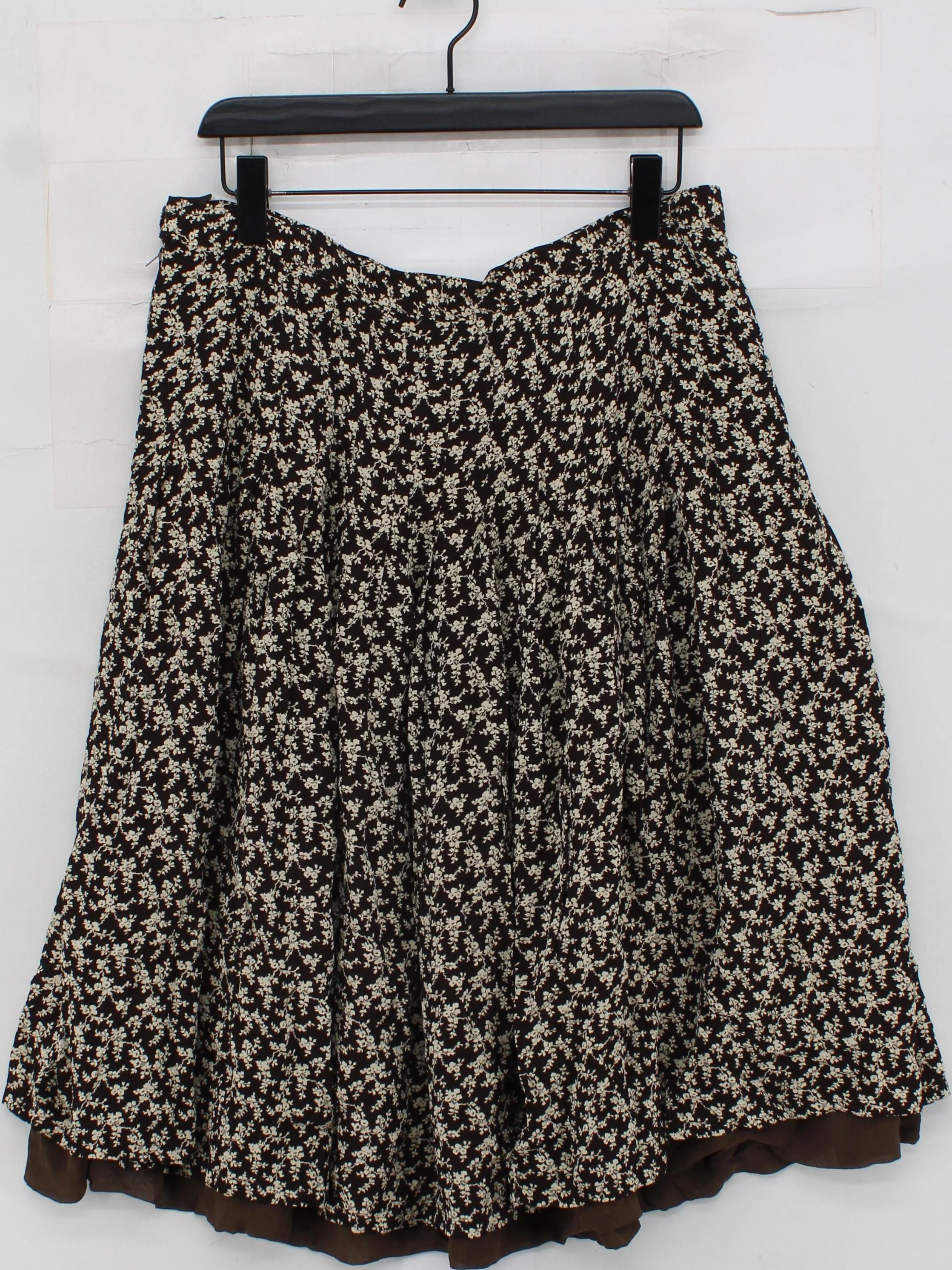 Blumarine Women's Midi Skirt S Brown Floral 100% Viscose Midi A-Line - Image 2