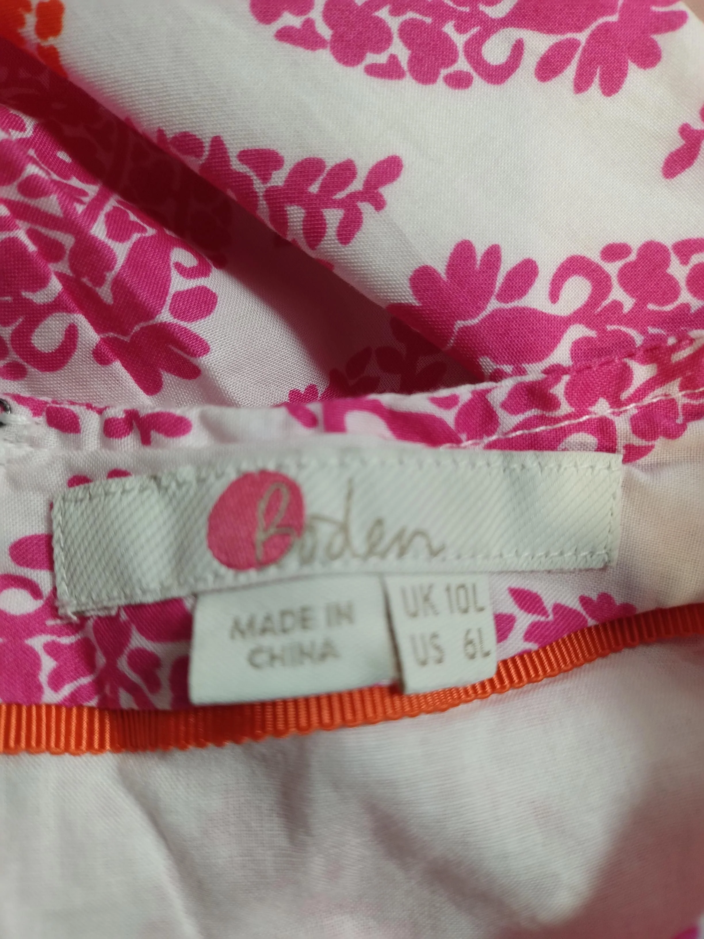 Boden A-Line Midi Dress UK10 in Pink - Image 5