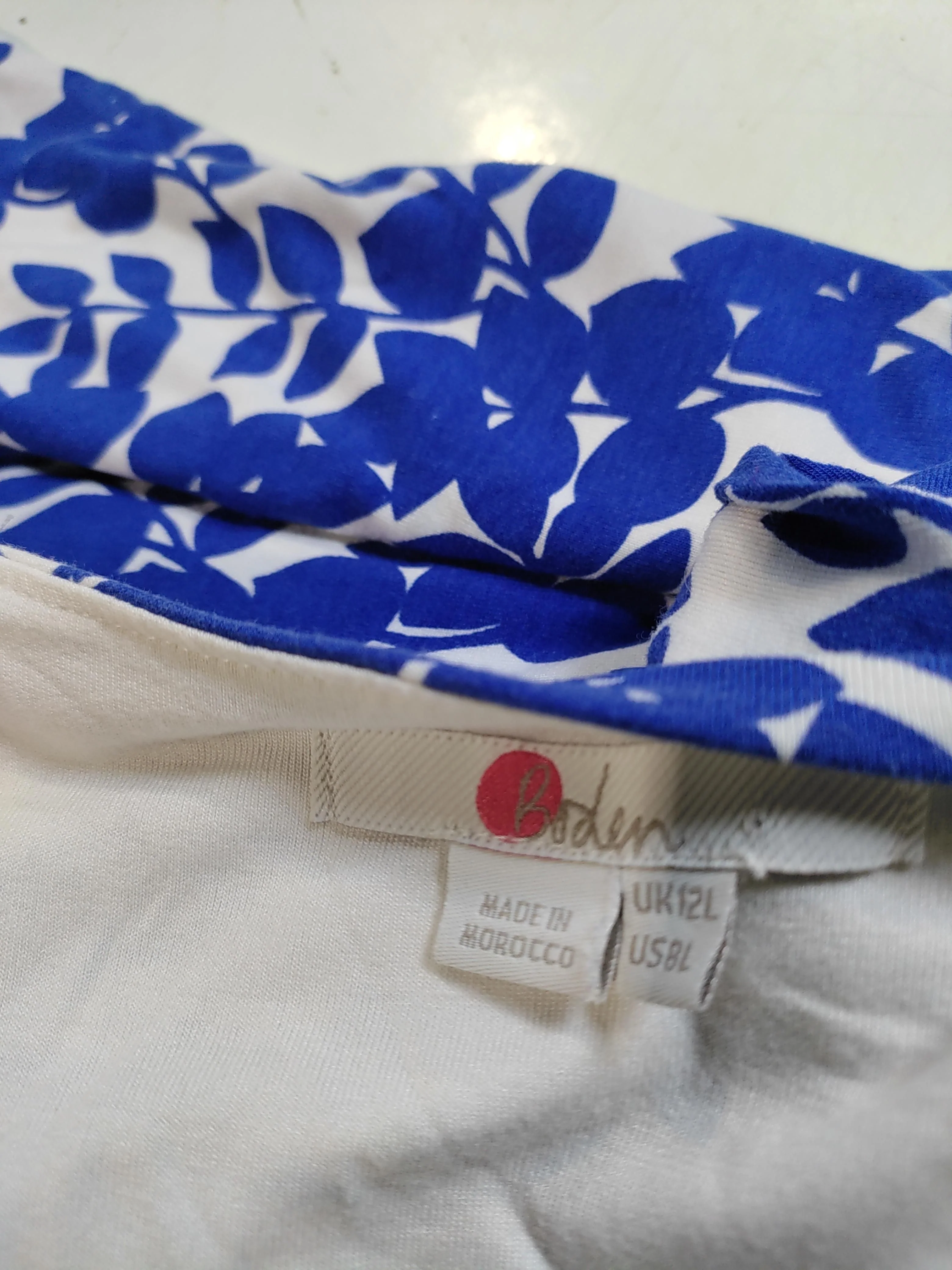 Boden A-Line Mini Dress UK12 in Blue - Image 5