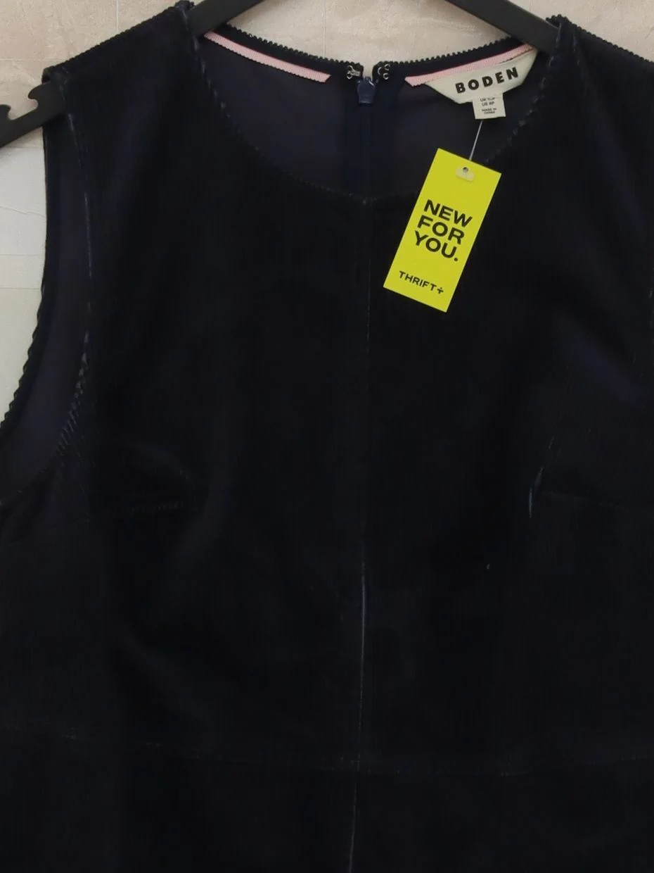 Boden Pinafore/Dungaree Mini Dress UK10 in Blue - Image 3