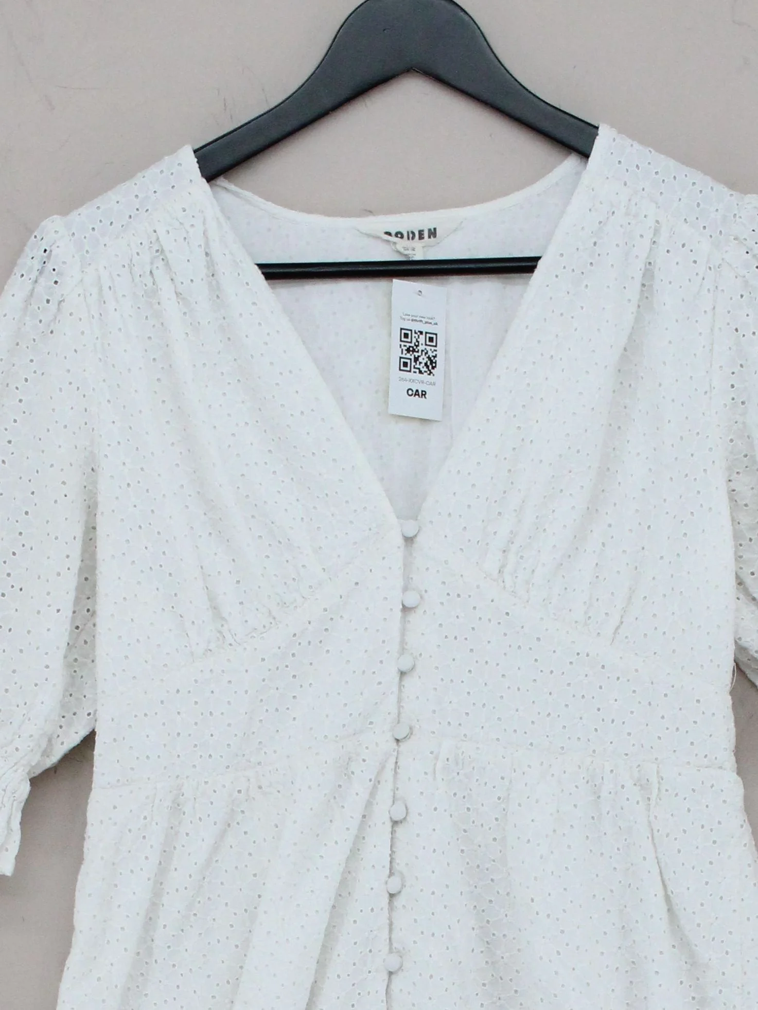 Boden Shirt Midi Dress UK12 in White - Image 3