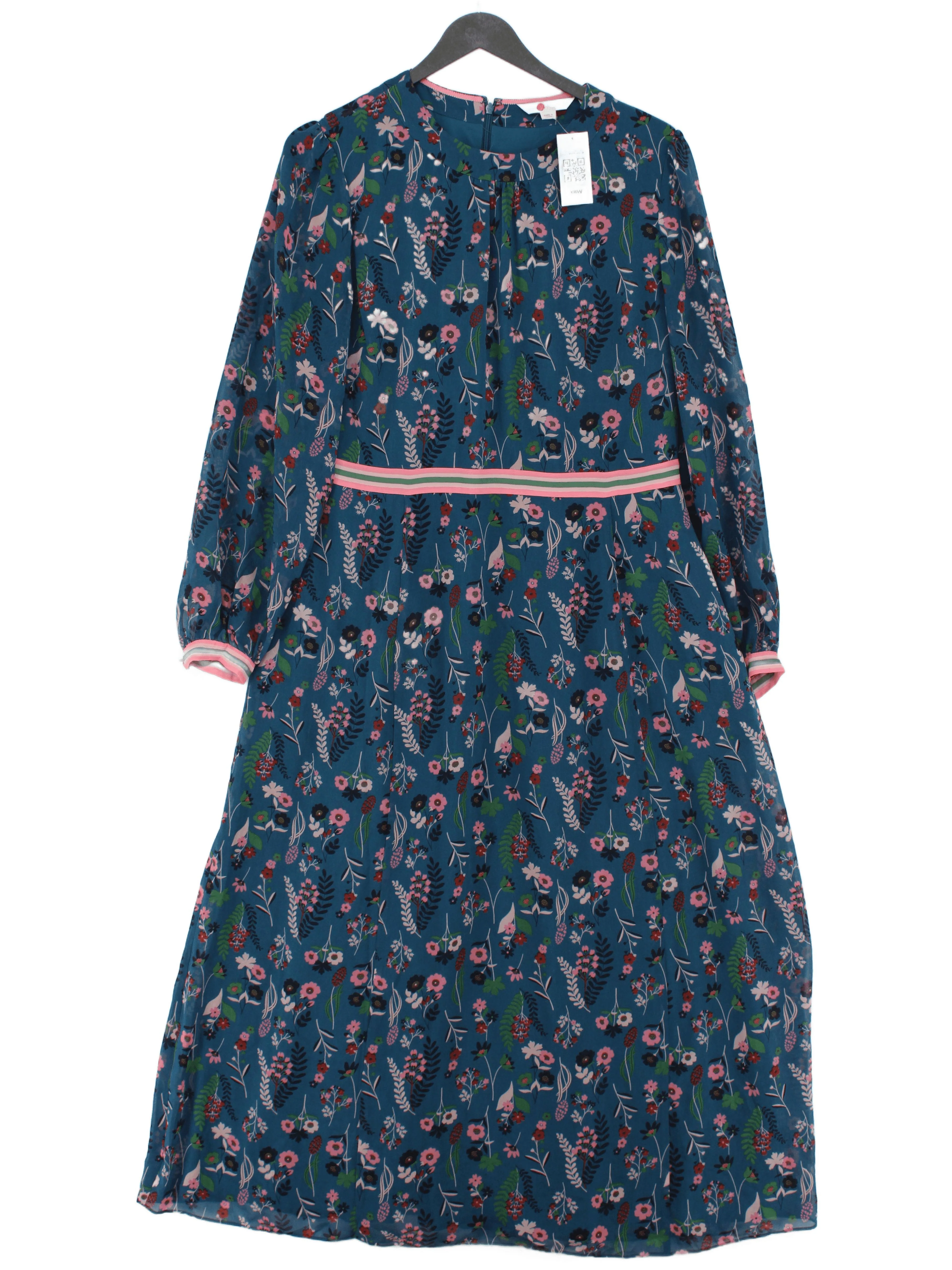 Boden Shirt Midi Dress UK14 in Blue