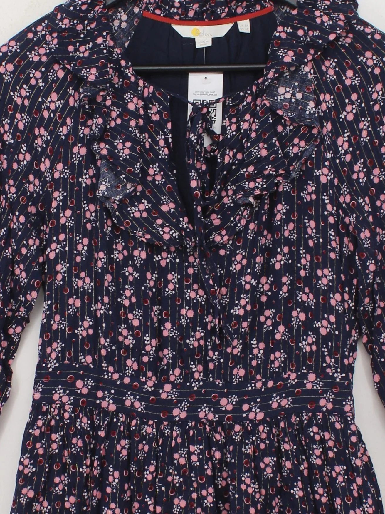 Boden Shirt Mini Dress UK8 in Blue - Image 3