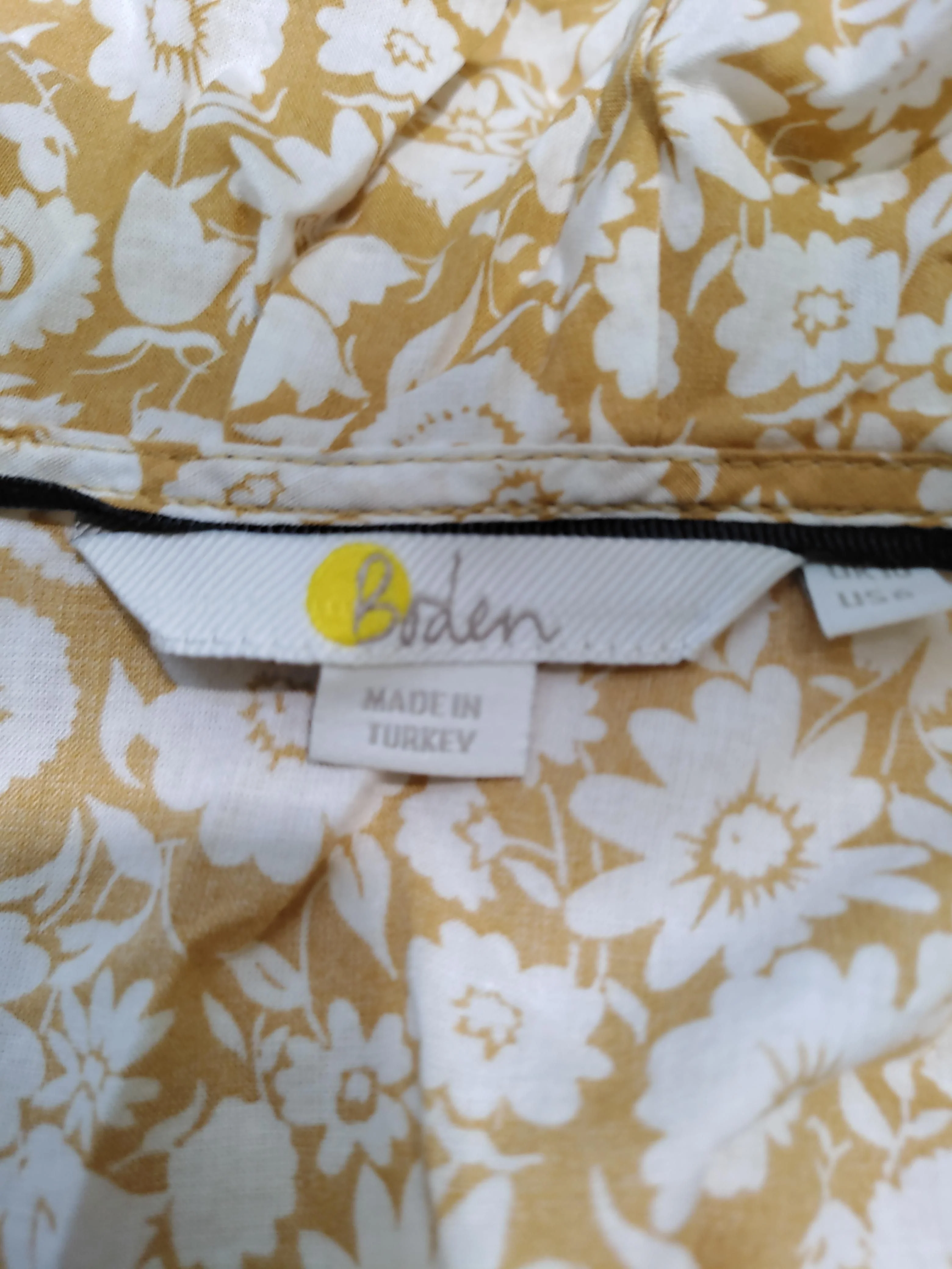Boden Women's Blouse UK 10 Multi Floral 100% Other Long Sleeve Collared Basic - Image 5