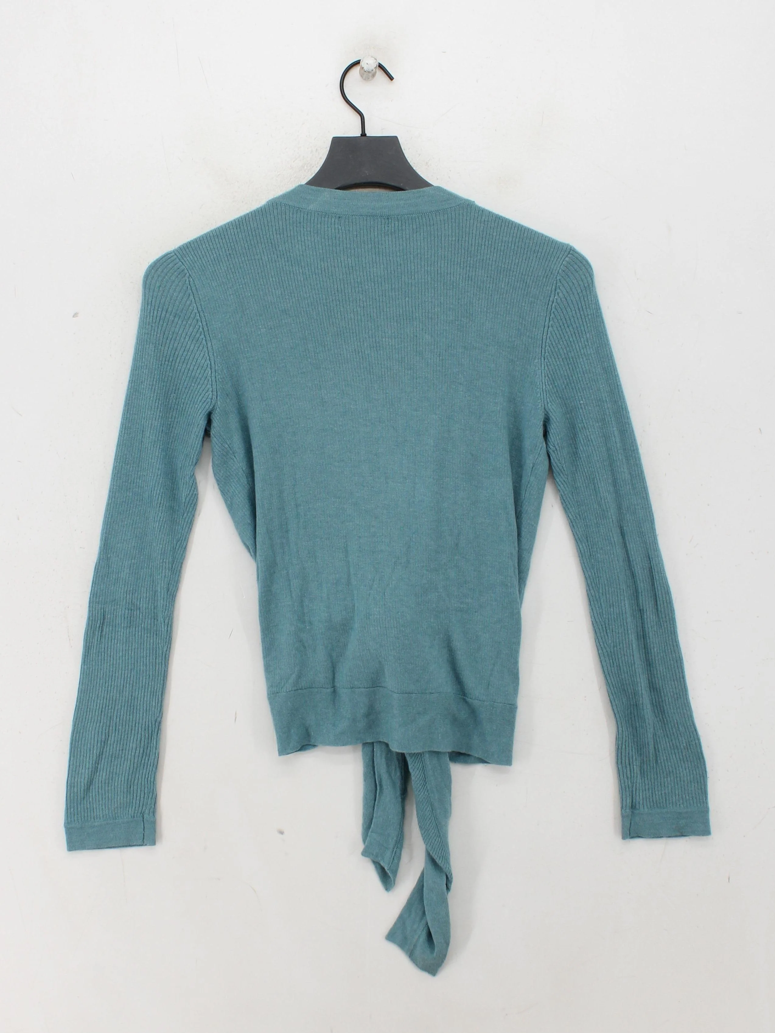 Boden Women's Cardigan UK 12 Blue Viscose with Cotton, Angora V-Neck Cardigan - Image 2