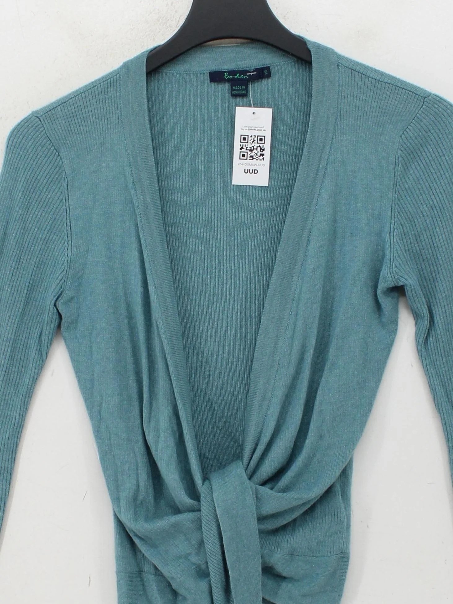 Boden Women's Cardigan UK 12 Blue Viscose with Cotton, Angora V-Neck Cardigan - Image 3