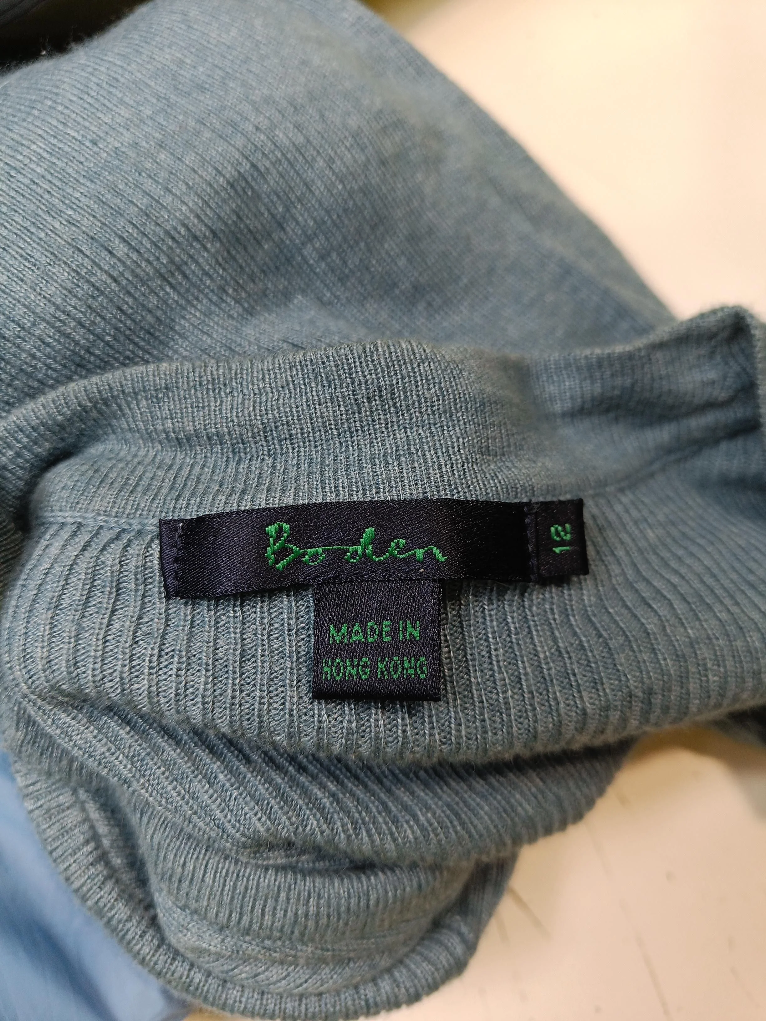 Boden Women's Cardigan UK 12 Blue Viscose with Cotton, Angora V-Neck Cardigan - Image 6