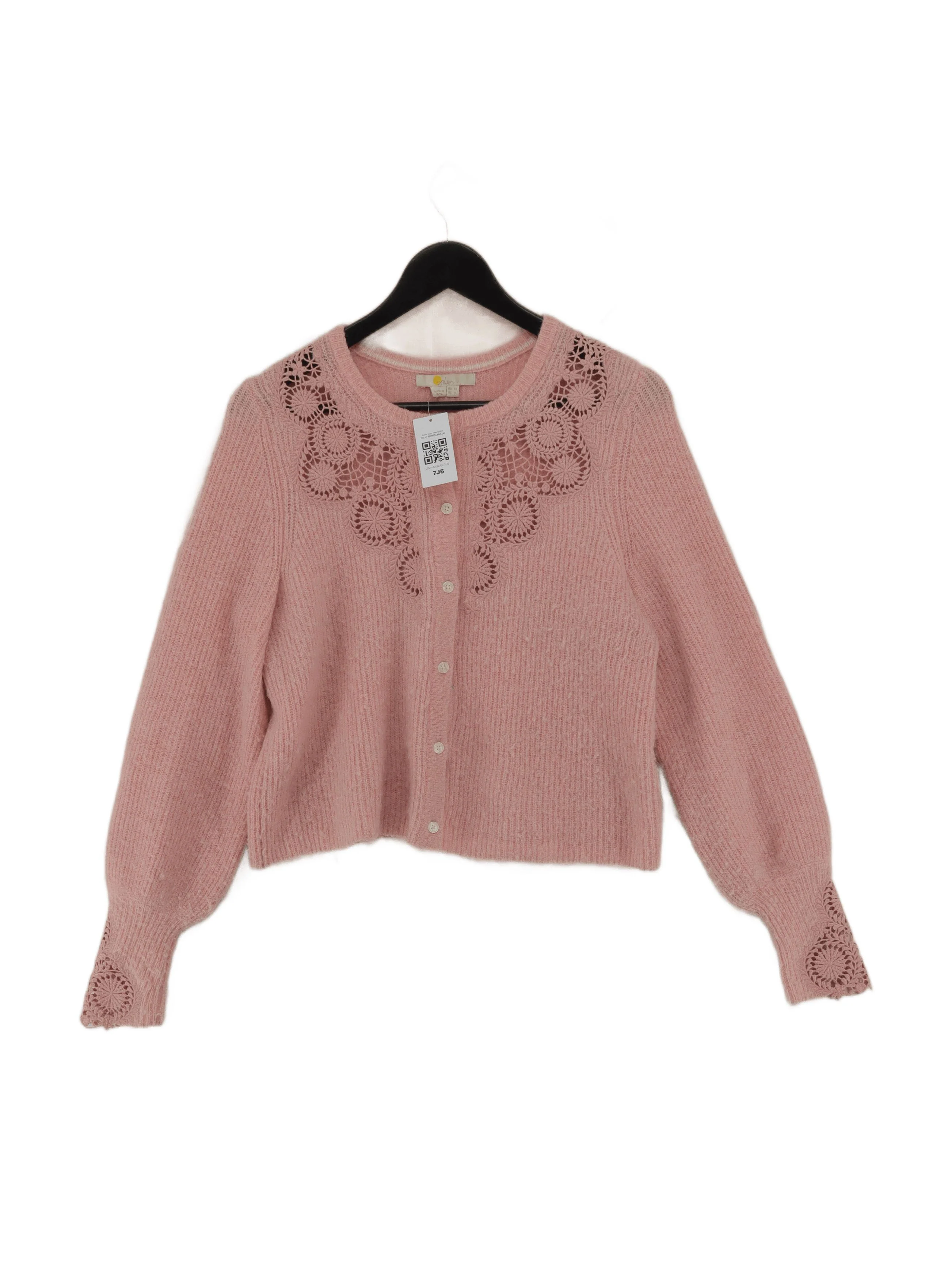 Boden Women's Cardigan UK 12 Pink Polyamide