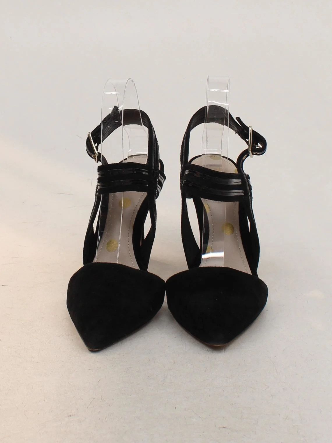 Boden Women's Heels UK 5 Black Polkadot 100% Suede Court - Image 2