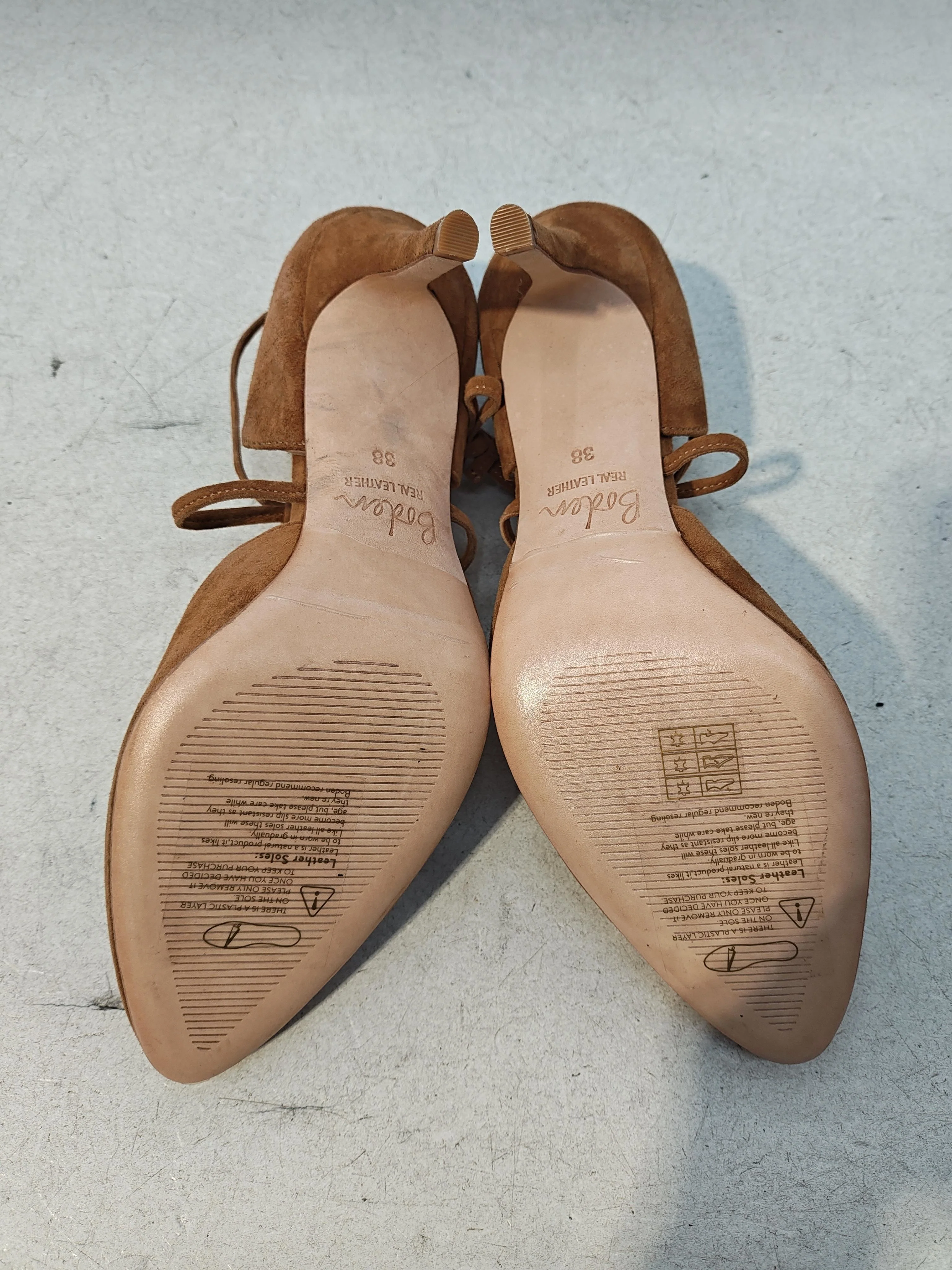Boden Women's Heels UK 5 Tan 100% Suede Court - Image 7