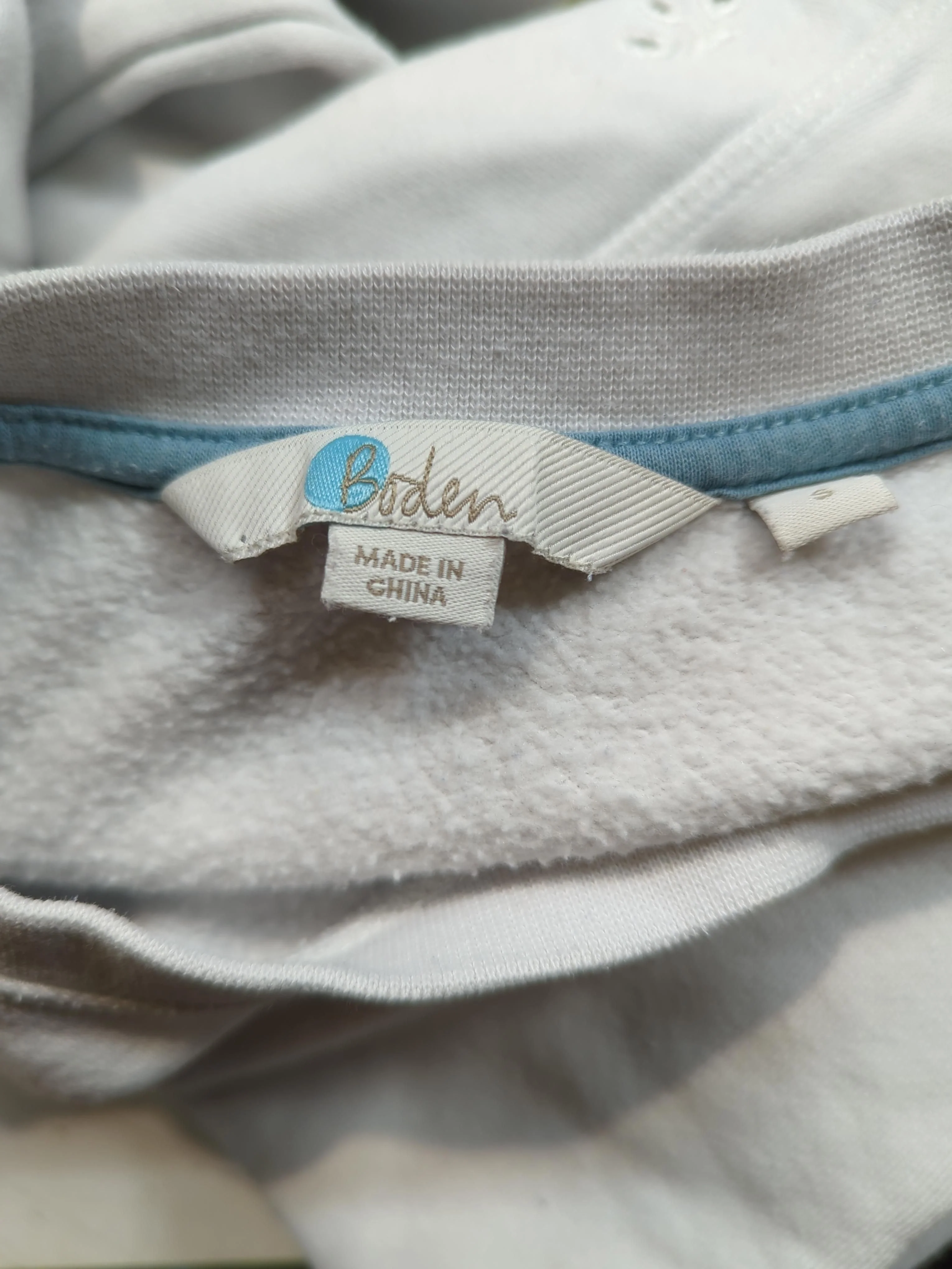 Boden Women's Hoodie S White Cotton with Elastane Pullover - Image 6