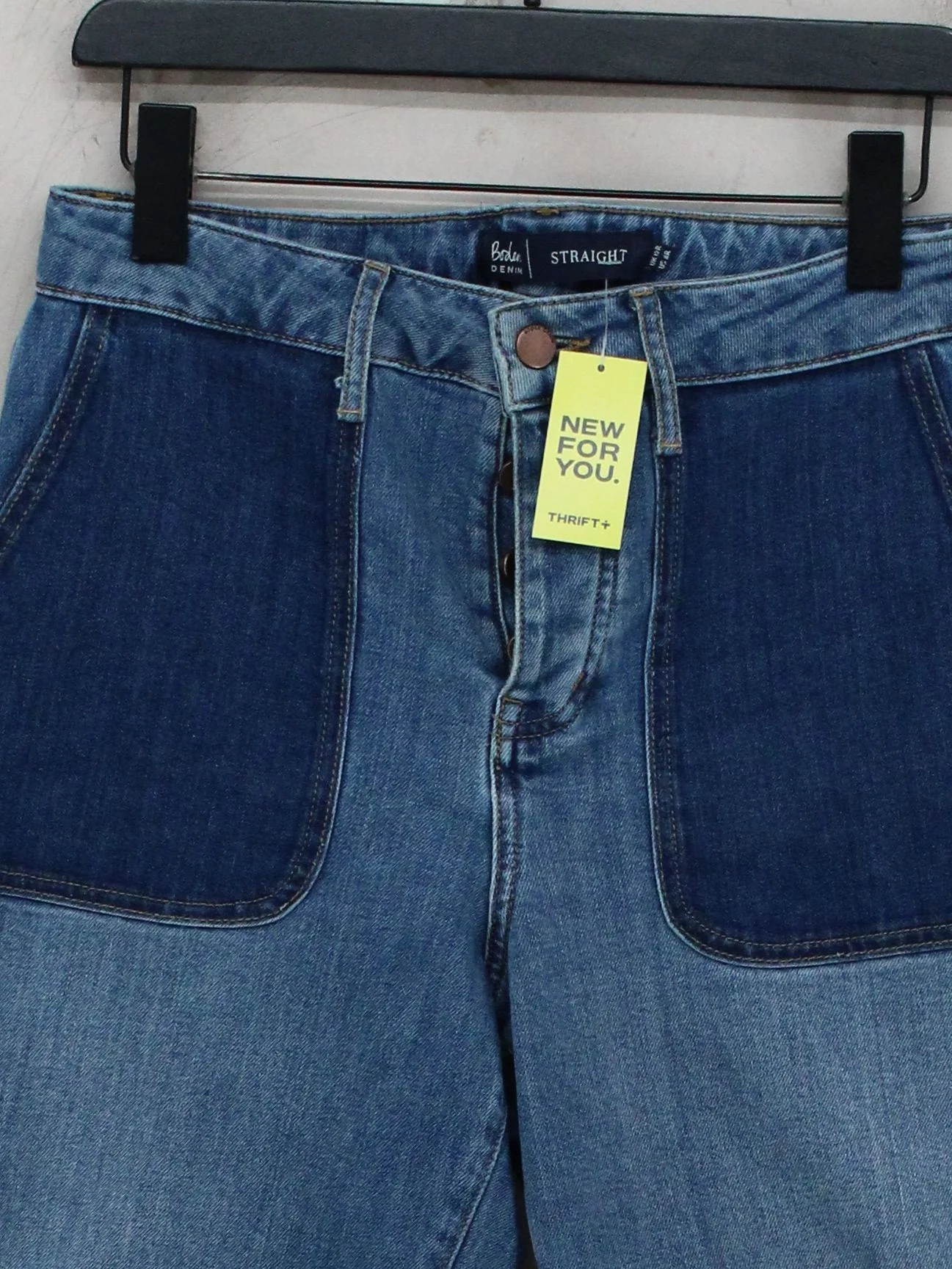 Boden Women's Jeans UK 12 Blue Cotton with Polyester, Elastane Straight - Image 3