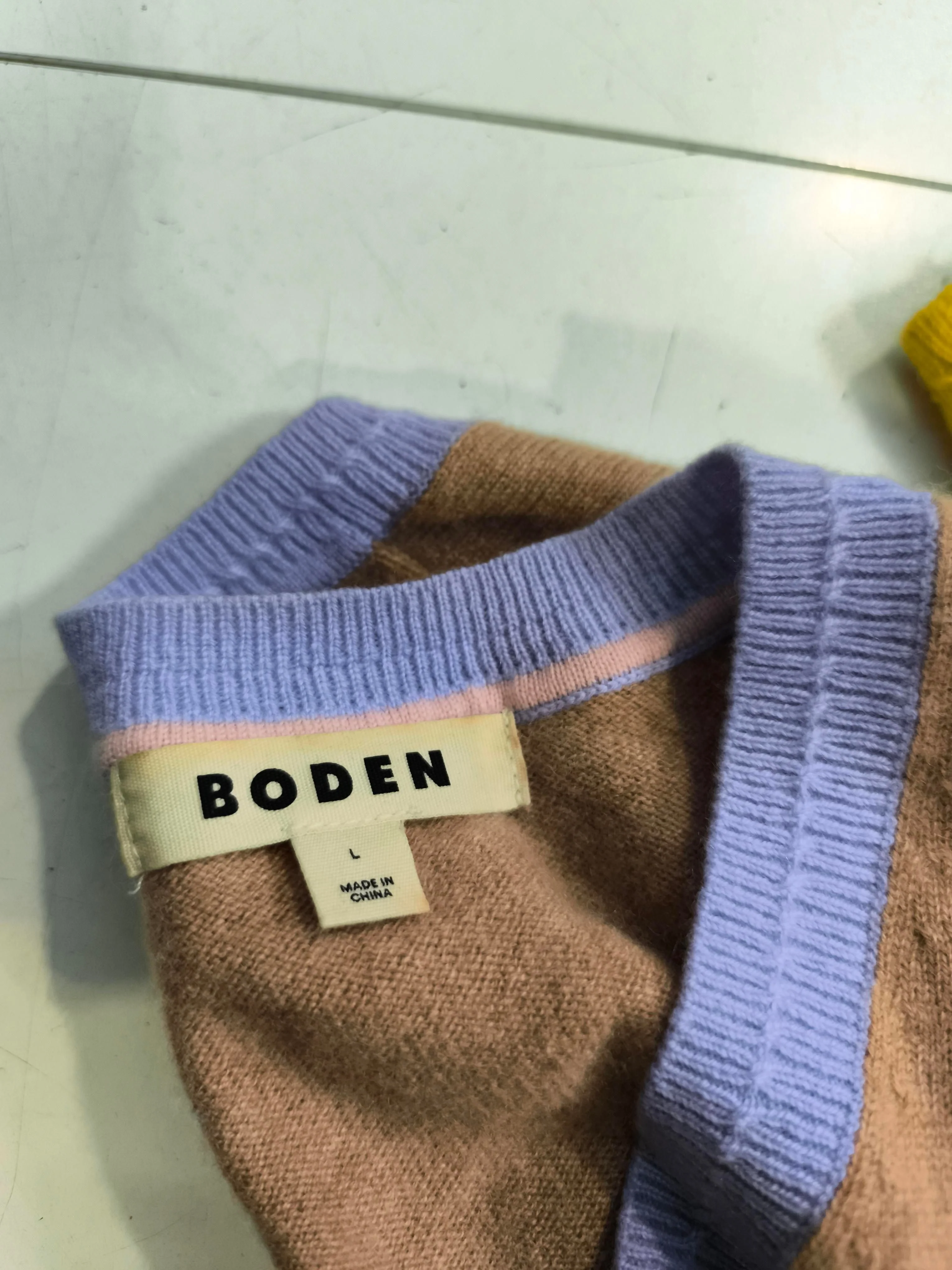 Boden Women's Jumper L Brown 100% Cashmere V-Neck Pullover - Image 6