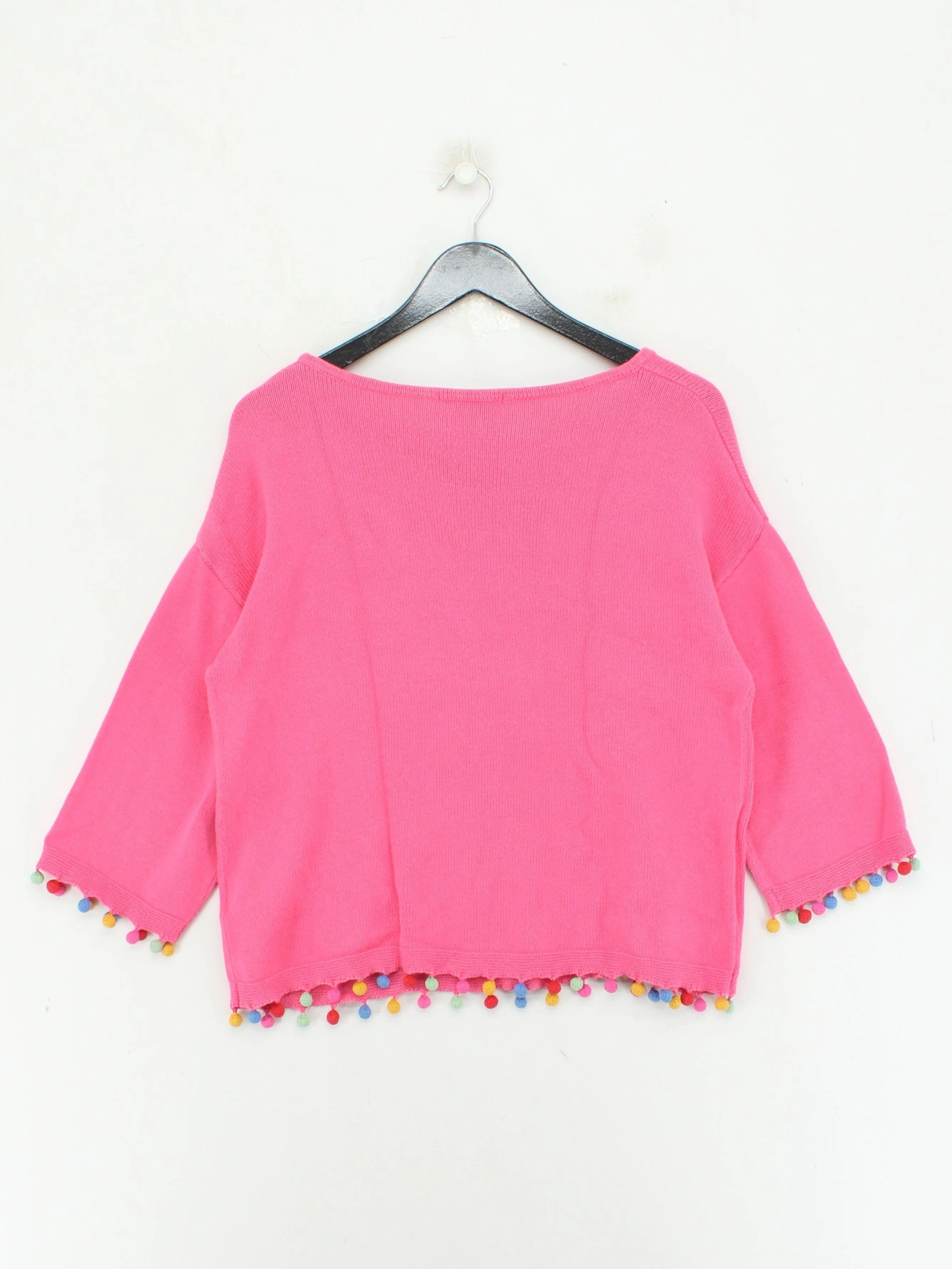 Boden Women's Jumper L Pink 100% Cotton Round Neck Pullover - Image 2