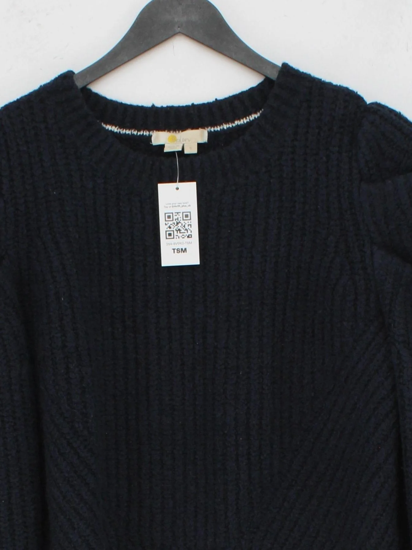 Boden Women's Jumper S Blue Cotton with Acrylic, Polyamide, Elastane Pullover - Image 3