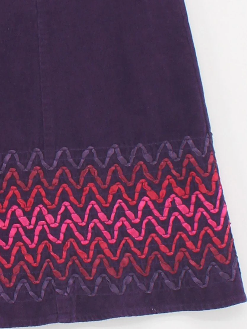 Boden Women's Midi Skirt UK 10 Purple Cotton with Polyester A-Line - Image 4