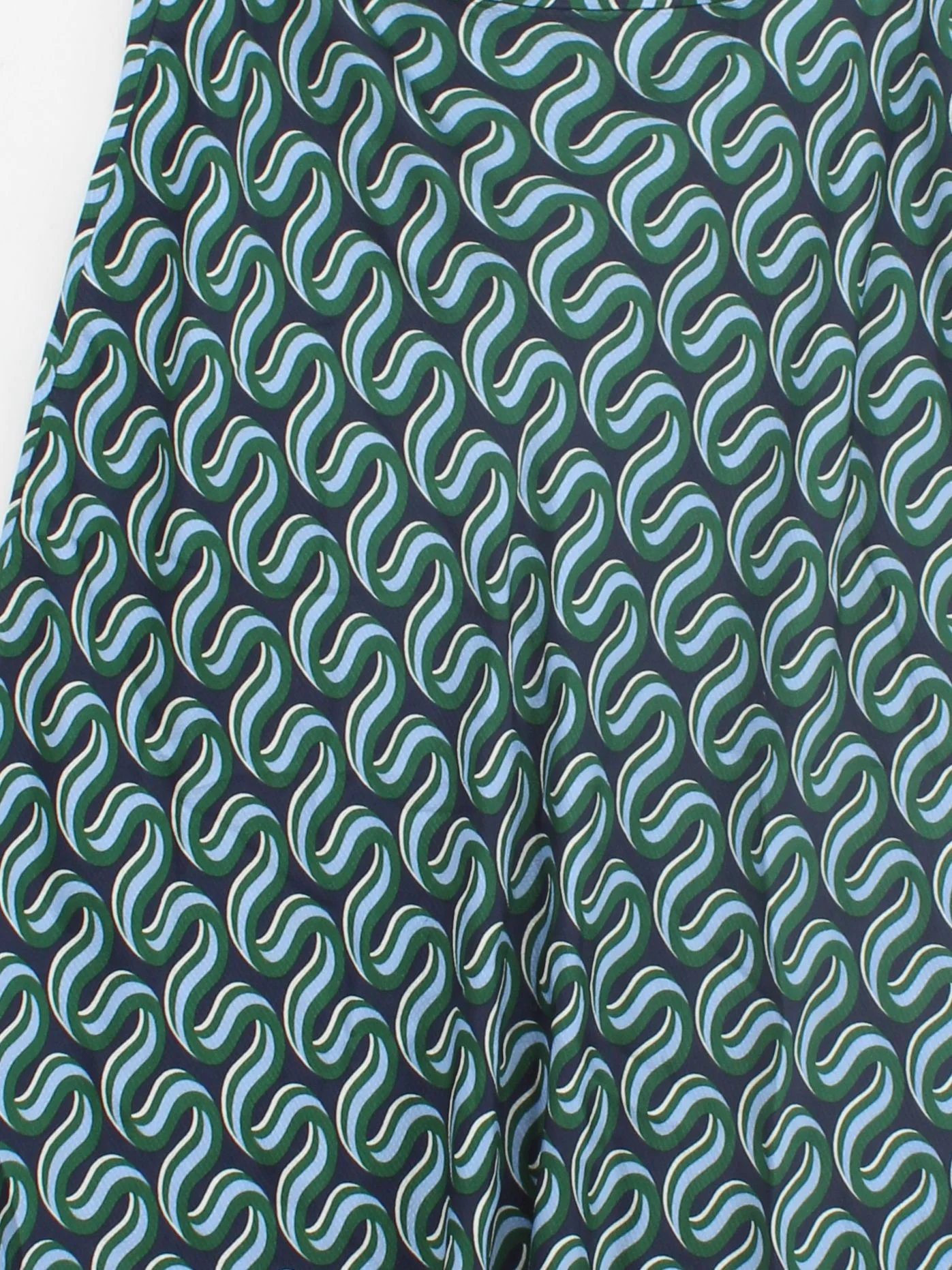 Boden Women's Midi Skirt UK 12 Green Geometric 100% Viscose Midi A-Line - Image 3
