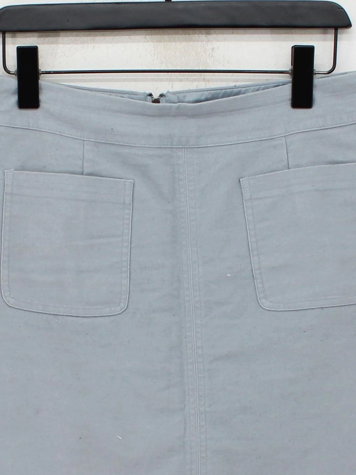 Boden Women's Mini Skirt UK 10 Blue Cotton with Elastane, Polyester Short Mini - Image 3