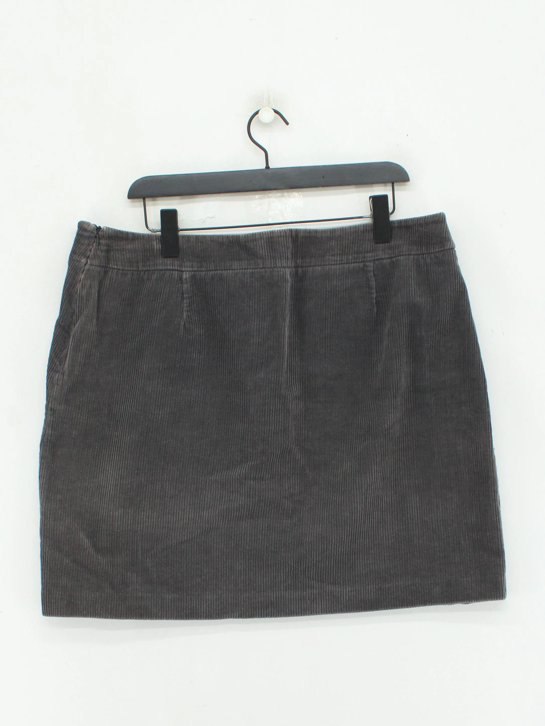 Boden Women's Mini Skirt UK 18 Grey Cotton with Polyester Short Mini - Image 2
