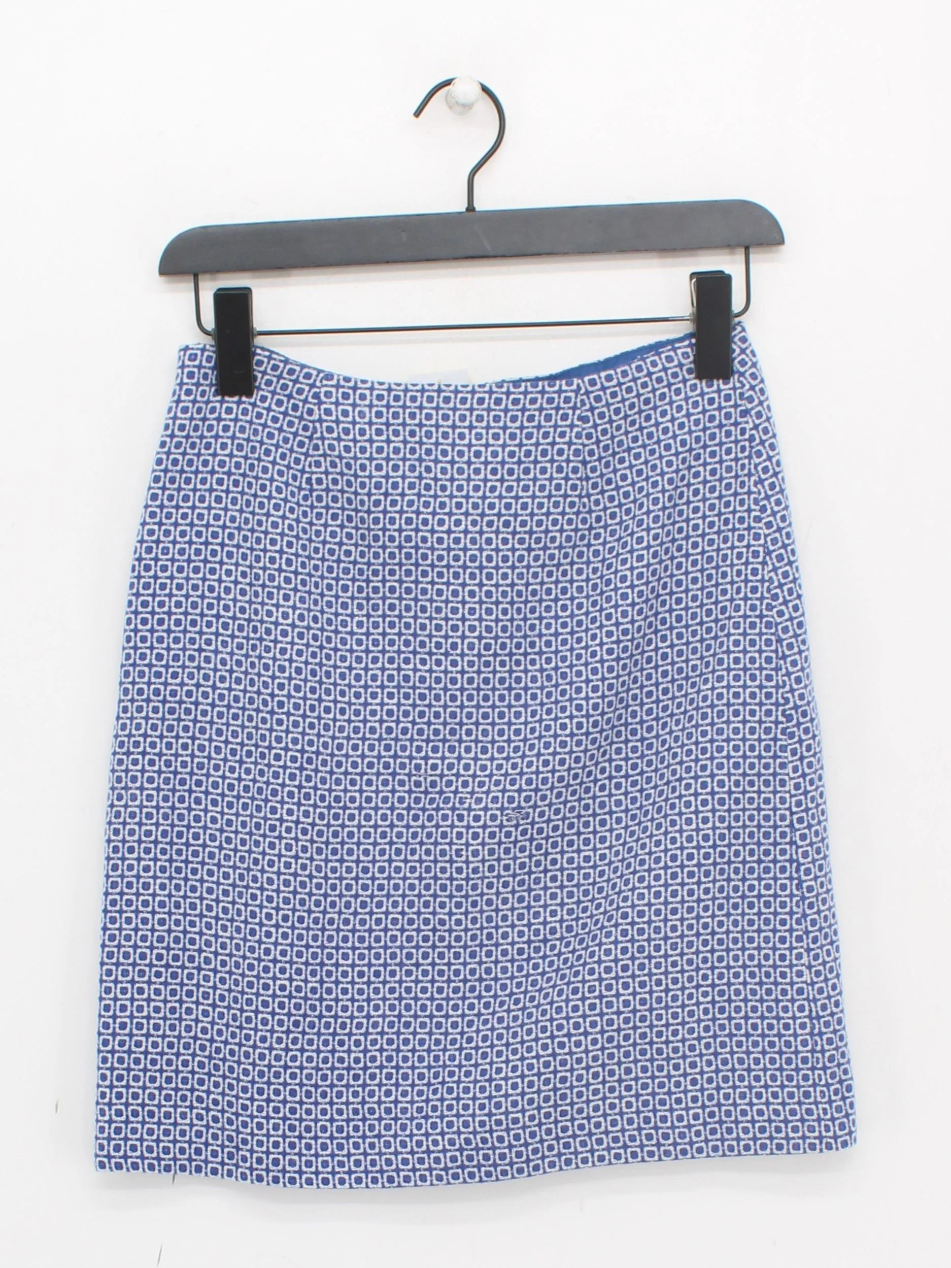 Boden Women's Mini Skirt UK 8 Blue Wool with Linen, Polyester Mini - Image 2