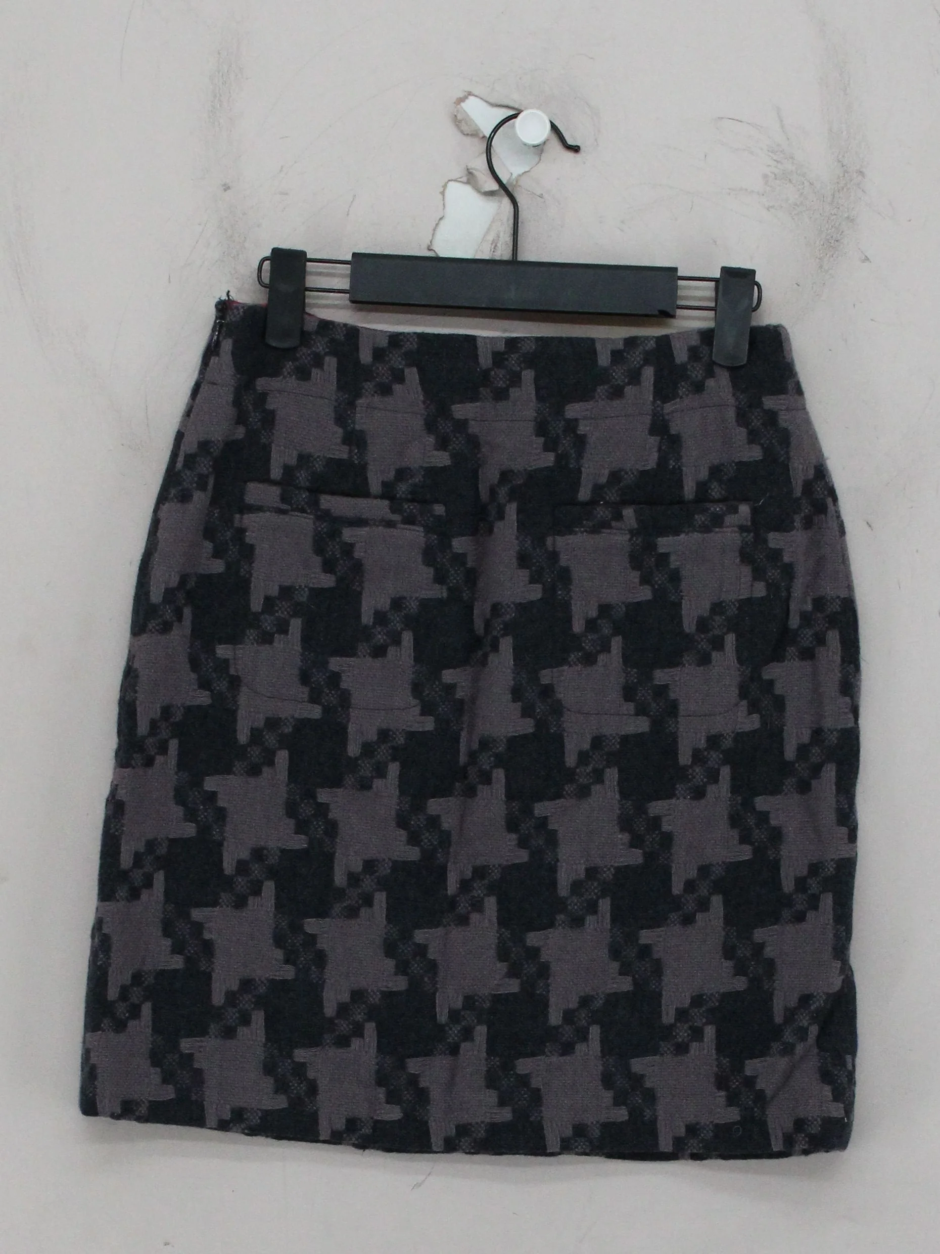 Boden Women's Mini Skirt UK 8 Grey Checkered Wool with Nylon, Acetate Short Mini - Image 2