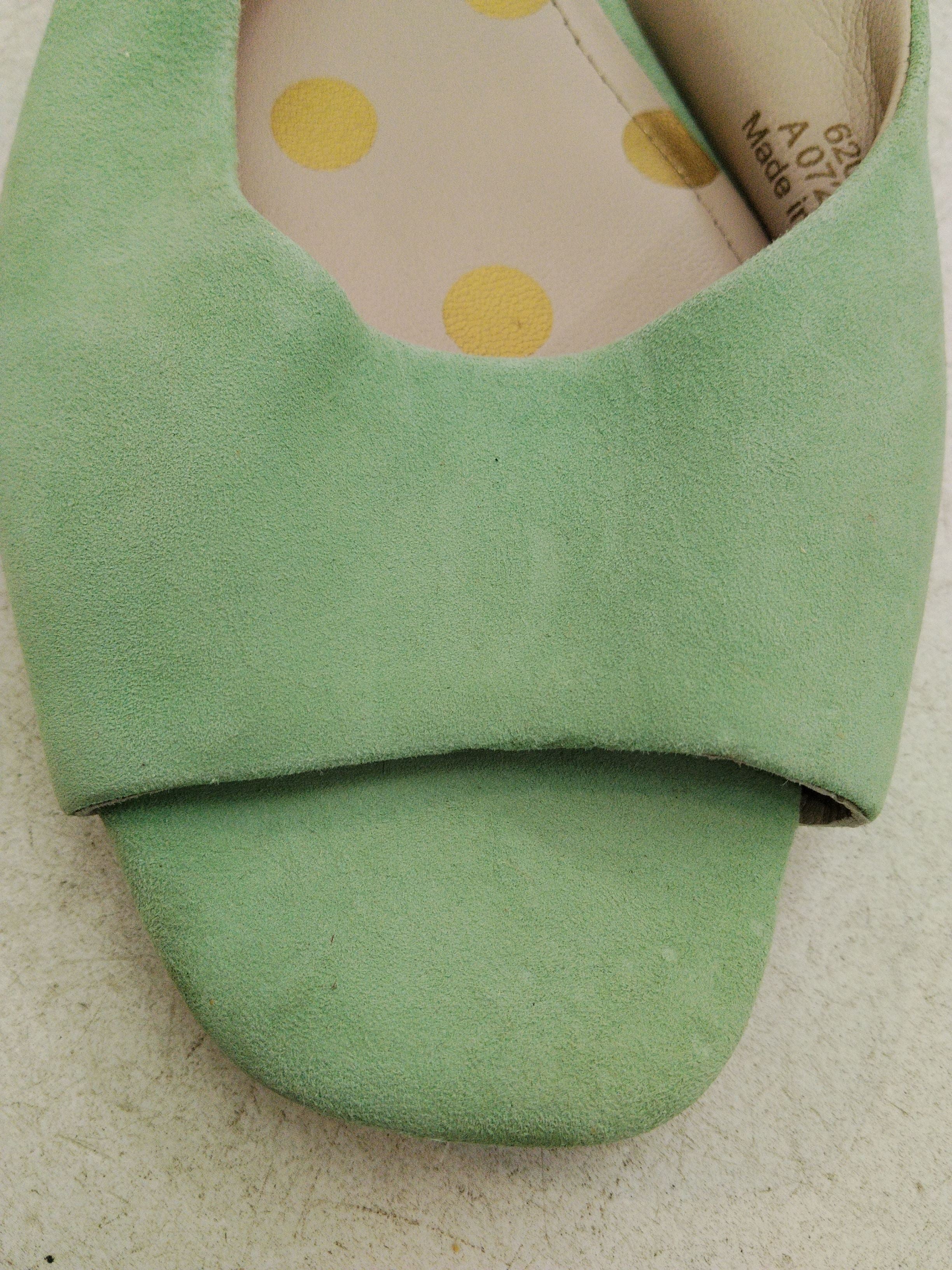 Boden Women's Sandals UK 7 Green Polkadot 100% Suede Flat - Image 8