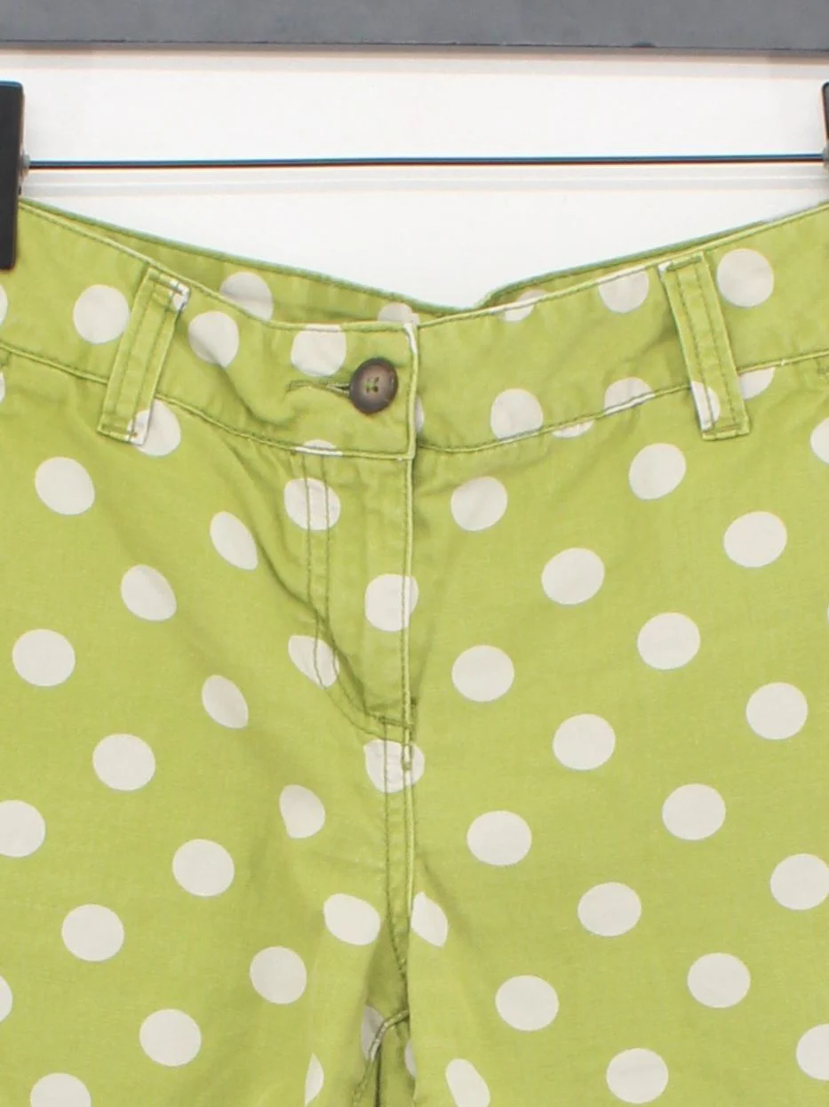 Boden Women's Shorts UK 10 Green Polkadot 100% Cotton Cut-Off - Image 3