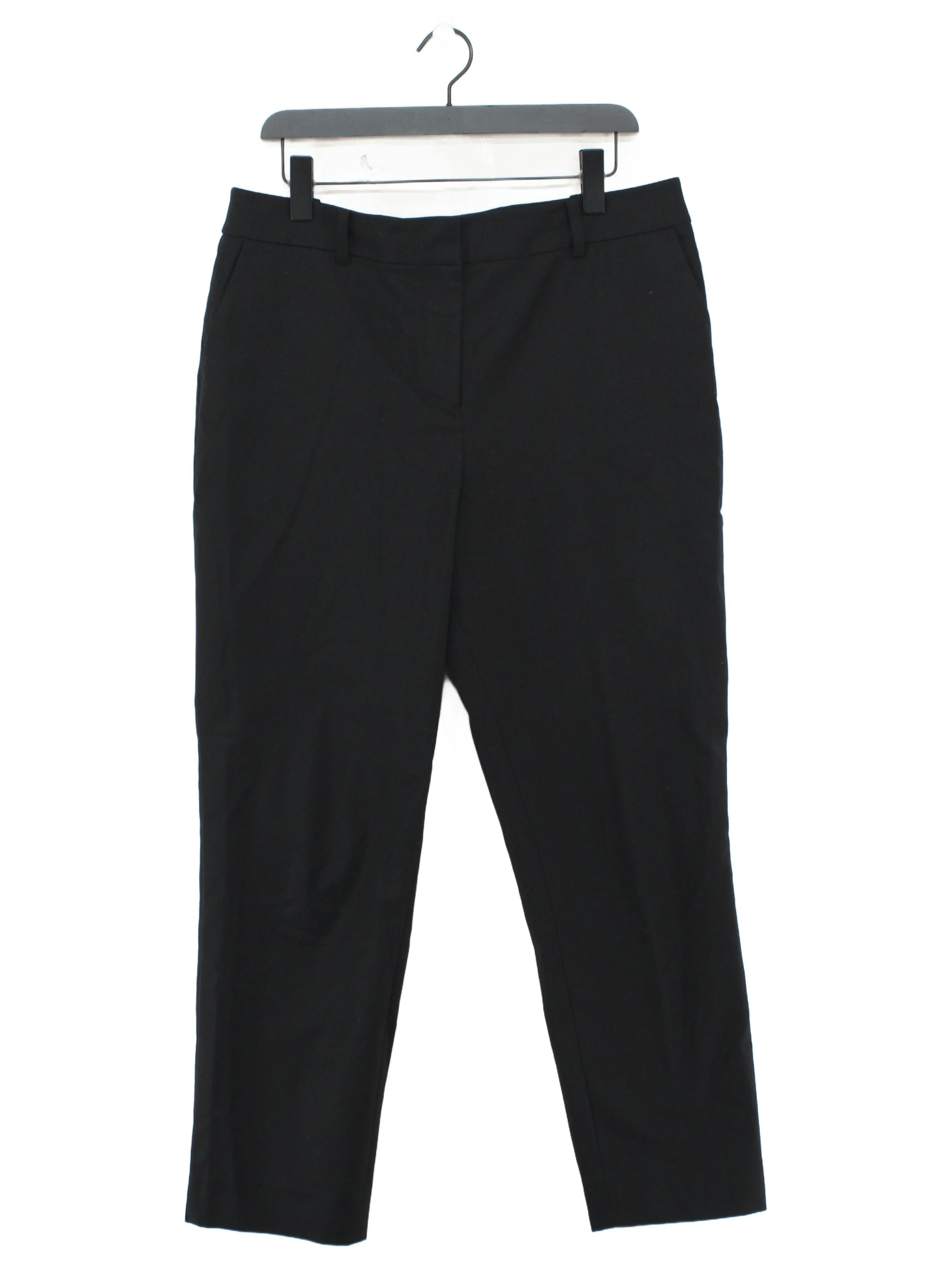 Boden Women's Suit Trousers UK 16 Black Cotton with Elastane Dress Pants