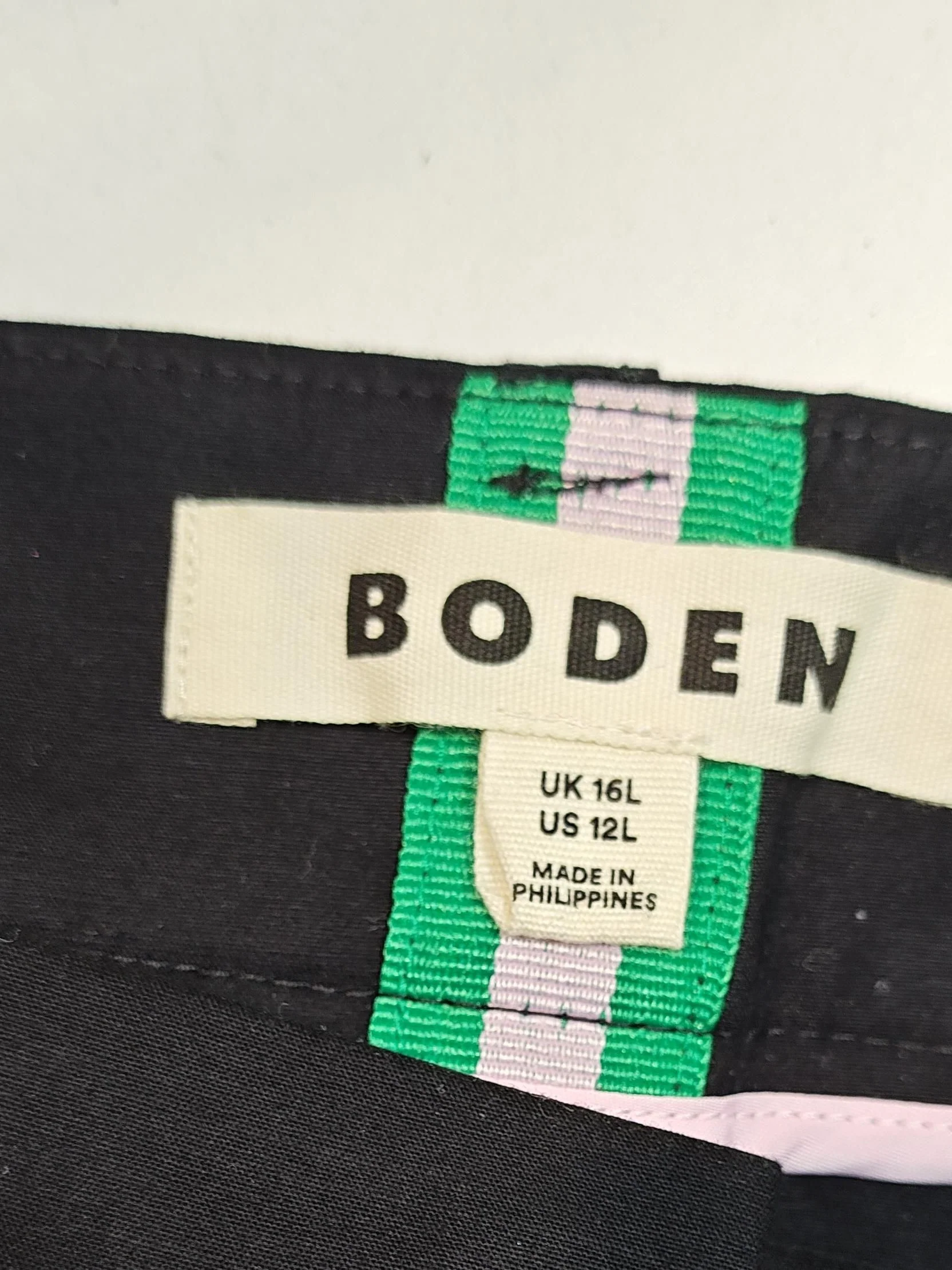 Boden Women's Suit Trousers UK 16 Black Cotton with Elastane Dress Pants - Image 5