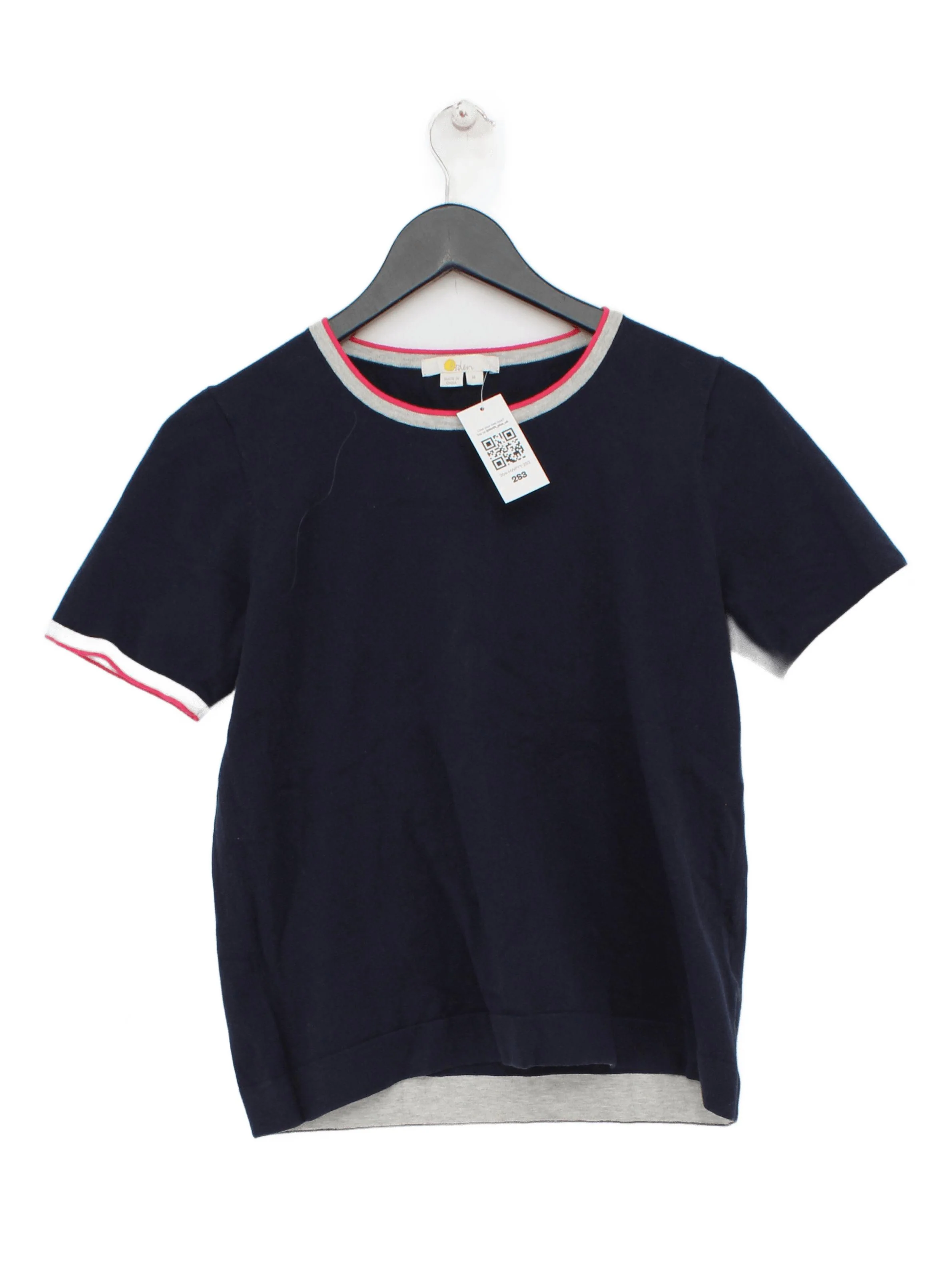 Boden Women's T-Shirt M Blue Cotton with Polyamide, Elastane Basic