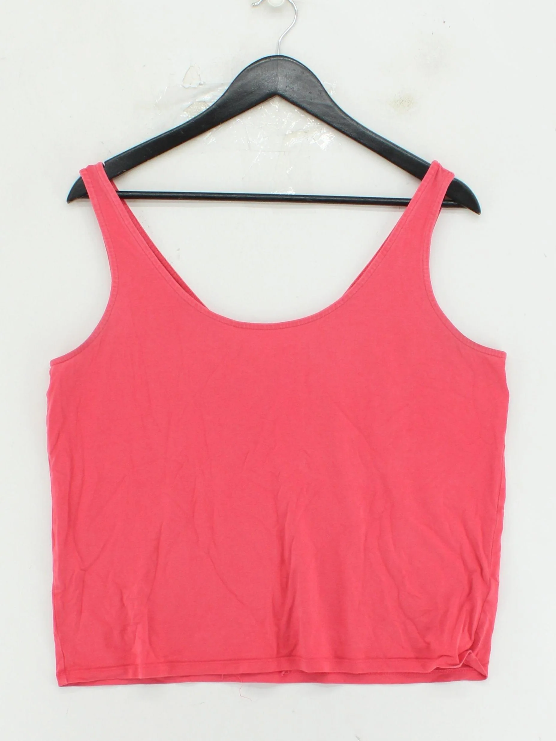 Boden Women's T-Shirt UK 14 Pink Cotton with Elastane Sleeveless V-Neck Basic - Image 2