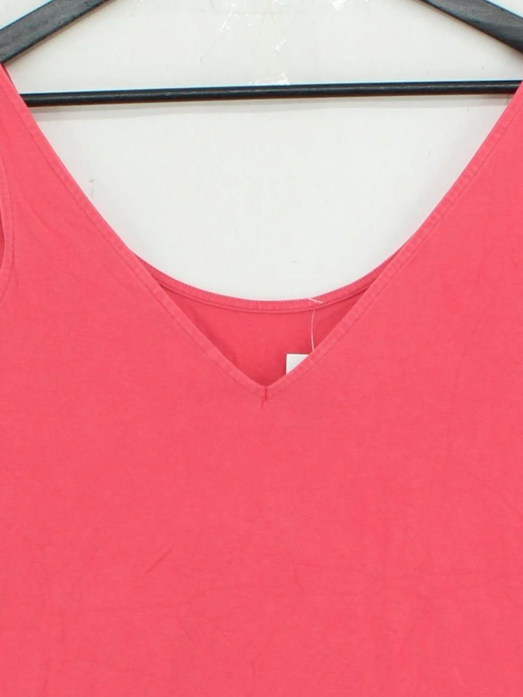 Boden Women's T-Shirt UK 14 Pink Cotton with Elastane Sleeveless V-Neck Basic - Image 3