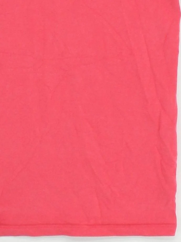 Boden Women's T-Shirt UK 14 Pink Cotton with Elastane Sleeveless V-Neck Basic - Image 4