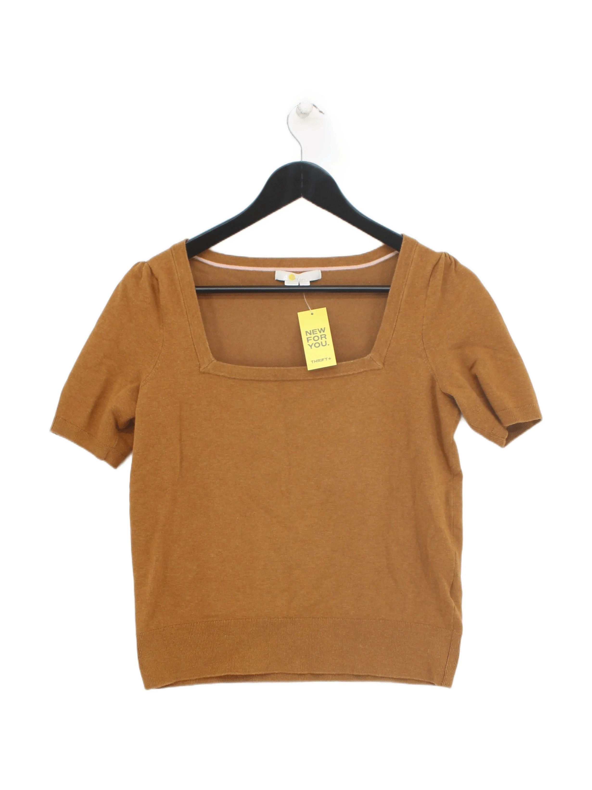 Boden Women's Top S Brown Cotton with Polyamide, Elastane Basic