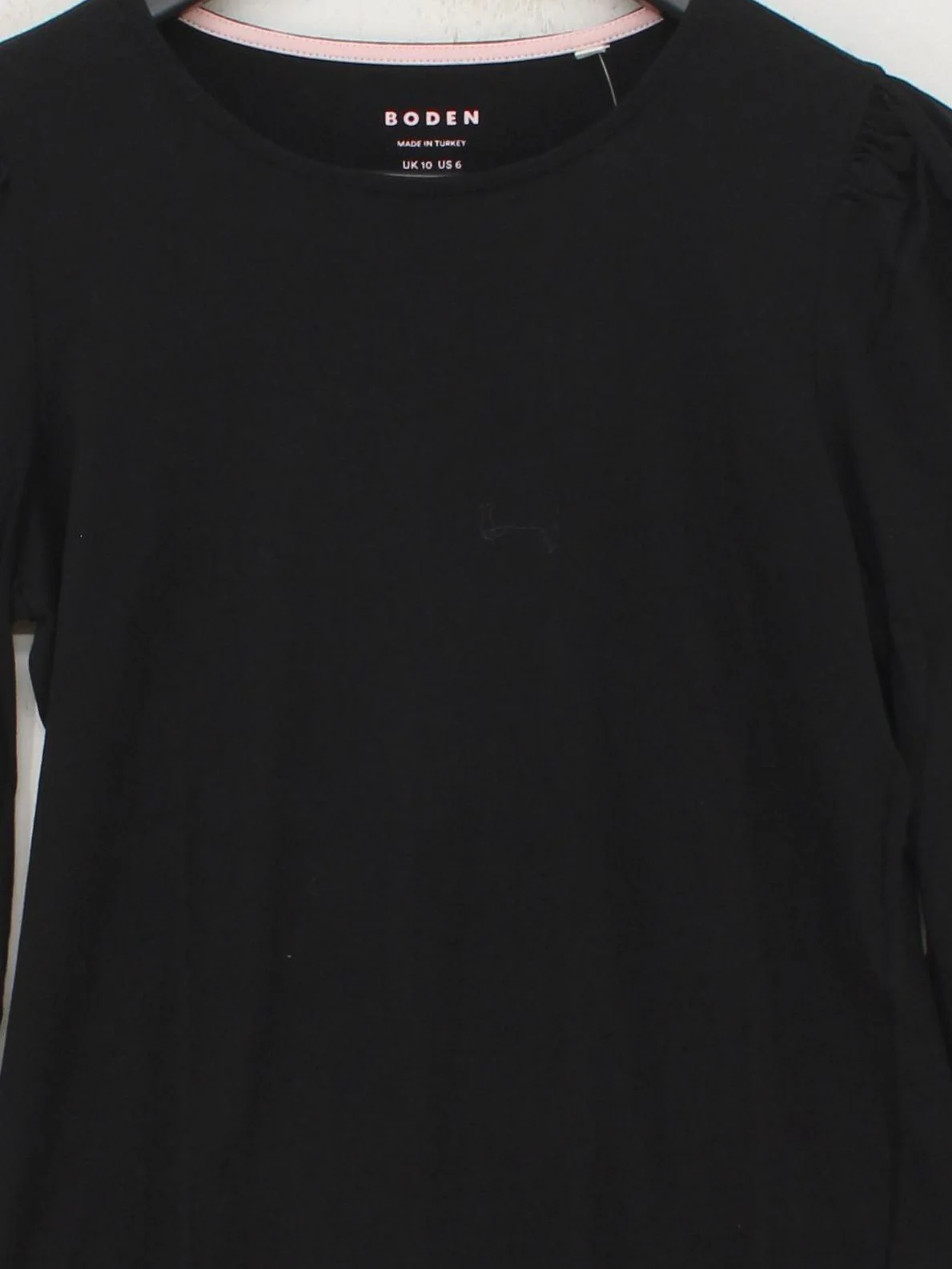 Boden Women's Top UK 10 Black Cotton with Lyocell Modal Basic - Image 3