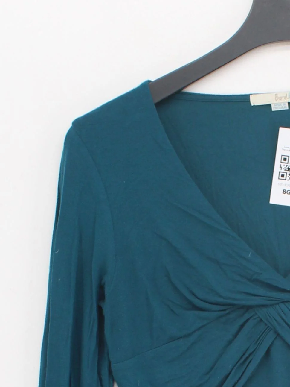 Boden Women's Top UK 10 Green Lyocell Modal with Elastane Jersey - Image 4