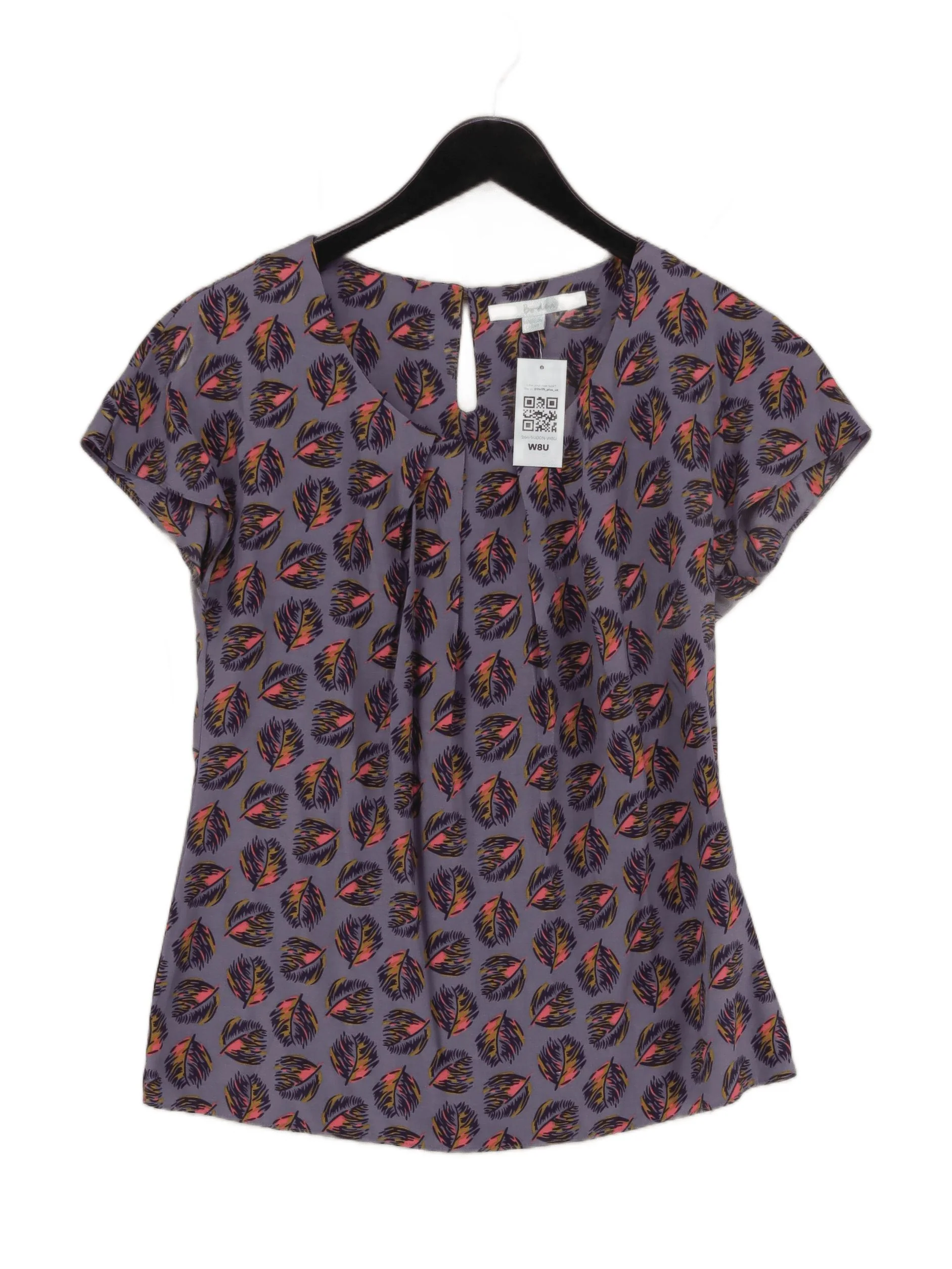 Boden Women's Top UK 10 Grey Viscose with Silk Basic