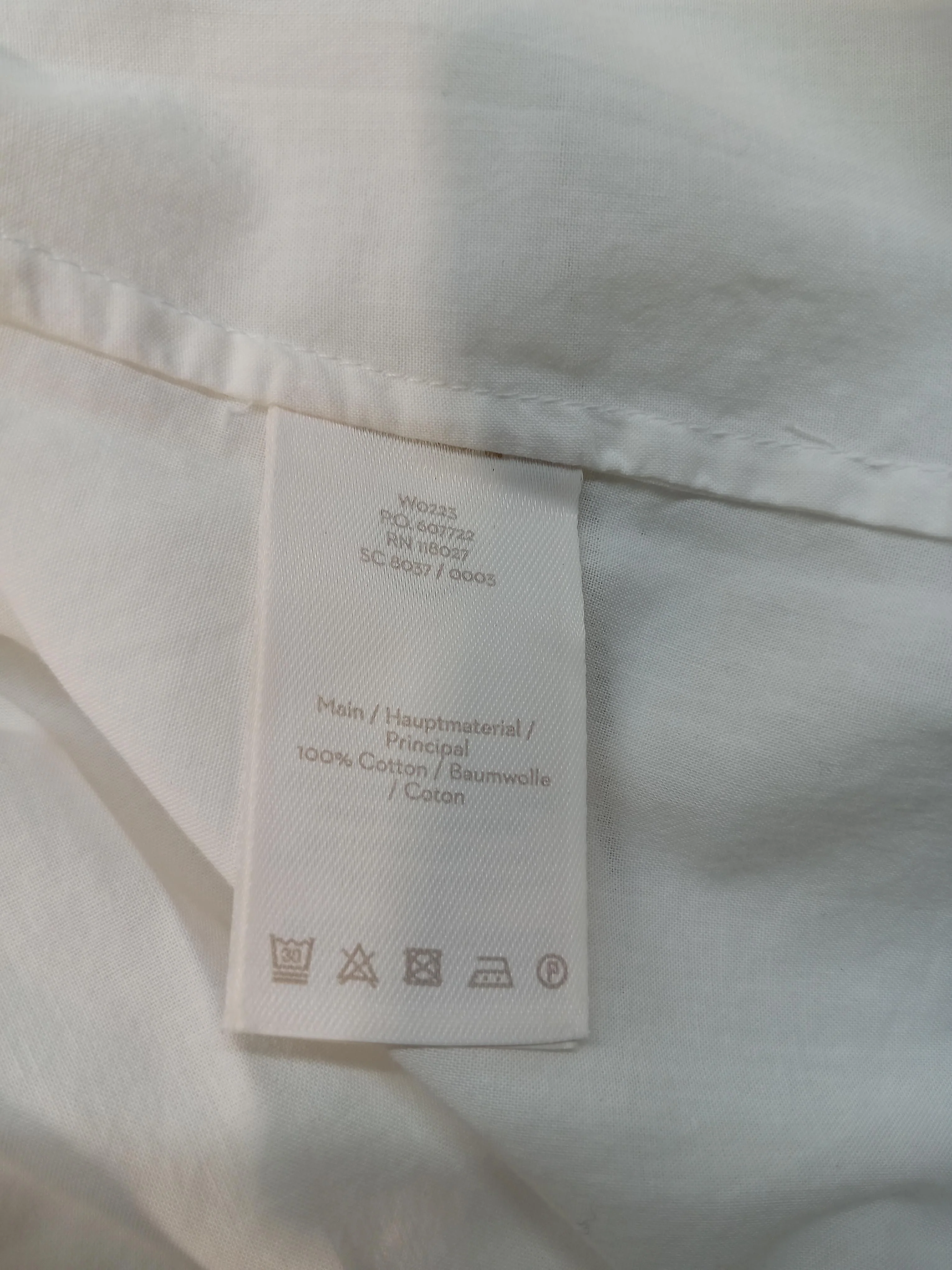 Boden Women's Top UK 12 White 100% Cotton 3/4 Sleeve Round Neck Basic - Image 7