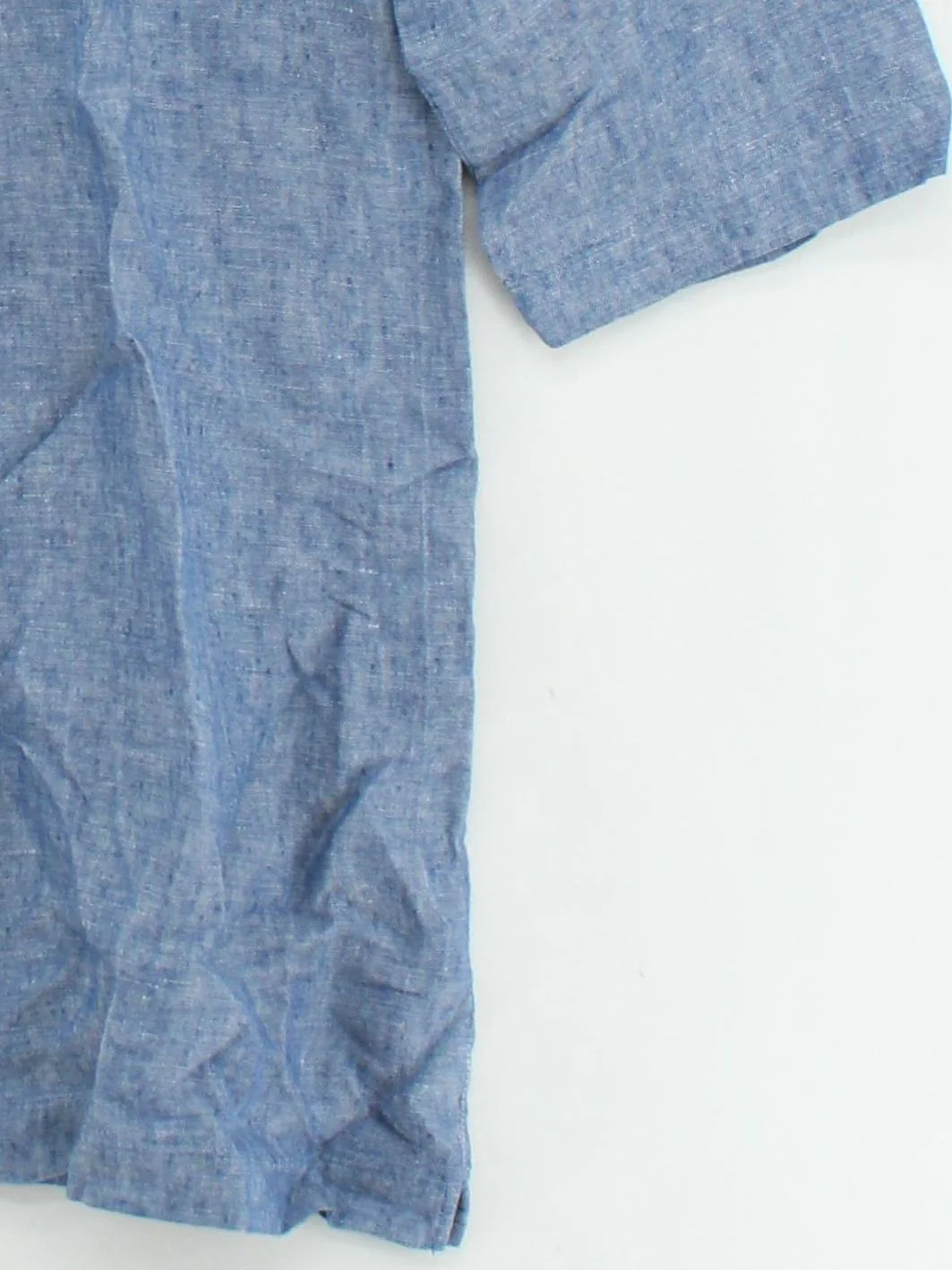 Boden Women's Top UK 14 Blue 100% Linen 3/4 Sleeve V-Neck Tunic - Image 4