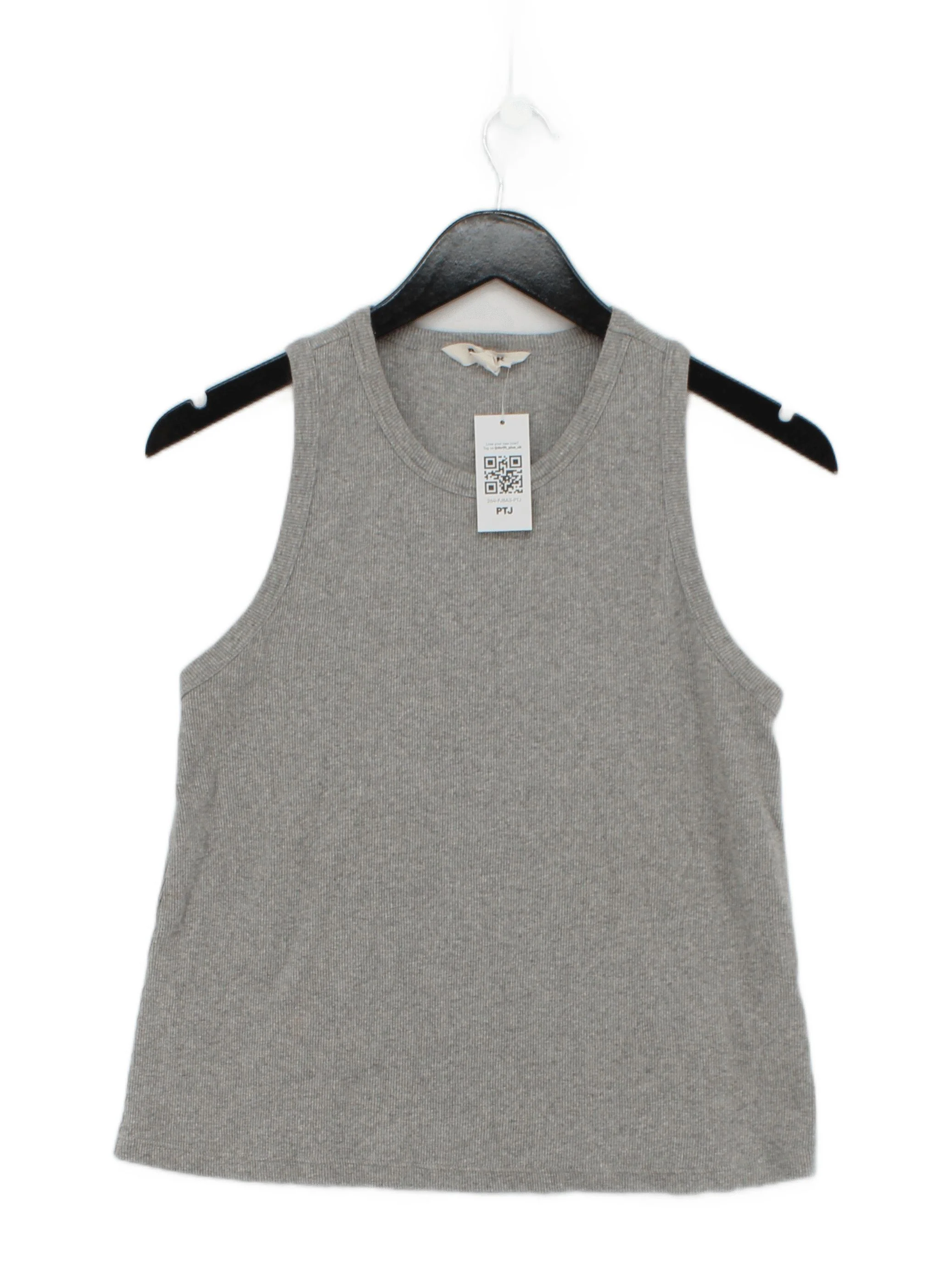 Boden Women's Top XL Grey Cotton with Elastane Sleeveless Round Neck Basic