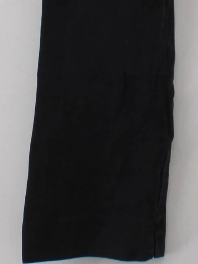 Boden Women's Trousers UK 10 Black Cotton with Elastane Straight Chino - Image 4